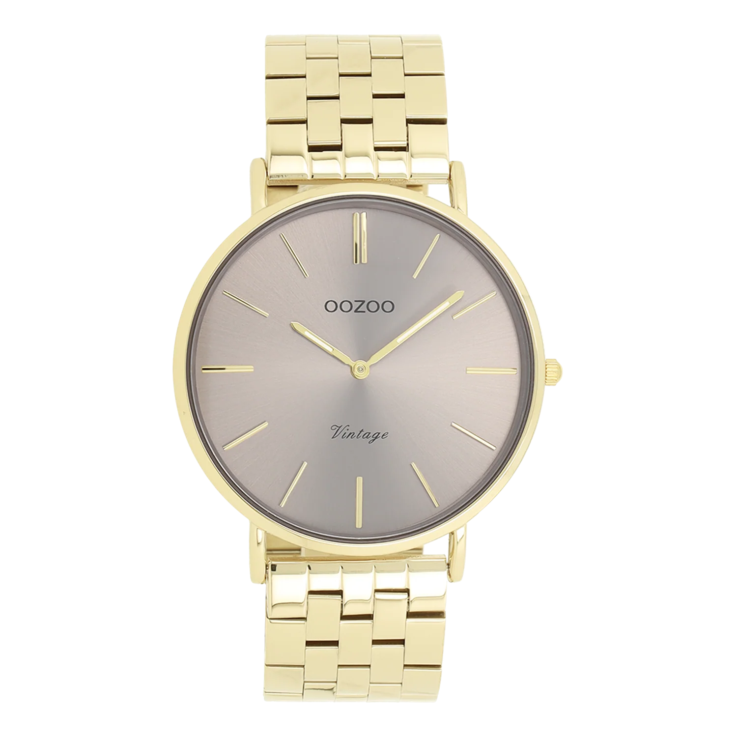 OOZOO Vintage Damenuhr In Gold Und Taupe C20403