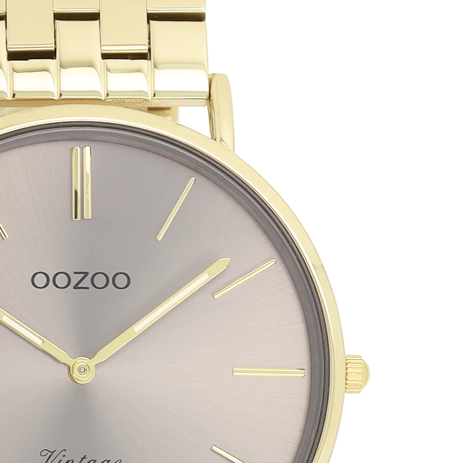OOZOO Vintage Damenuhr In Gold Und Taupe C20403 - Image 3