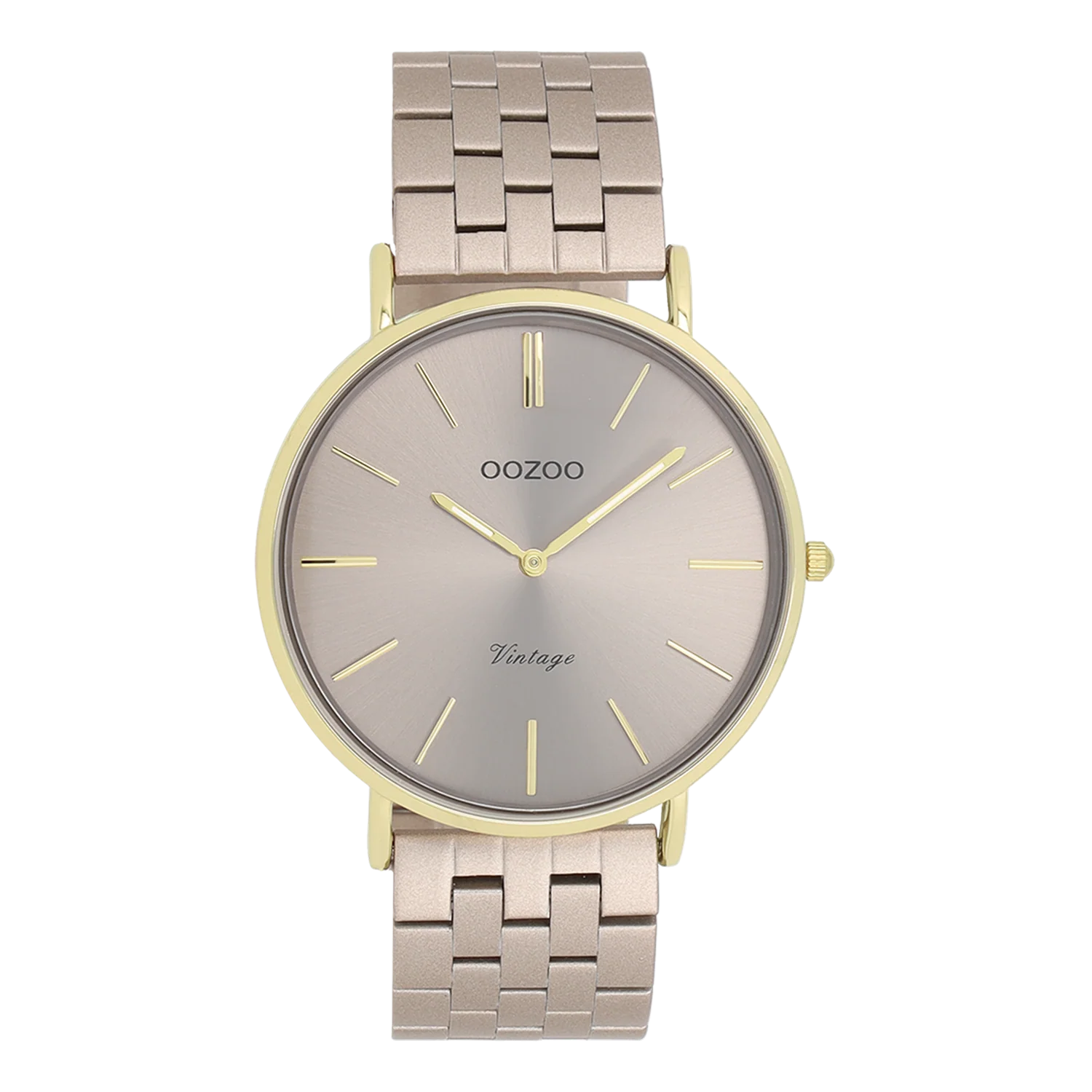 OOZOO Vintage Damenuhr In Gold Und Taupe C20404