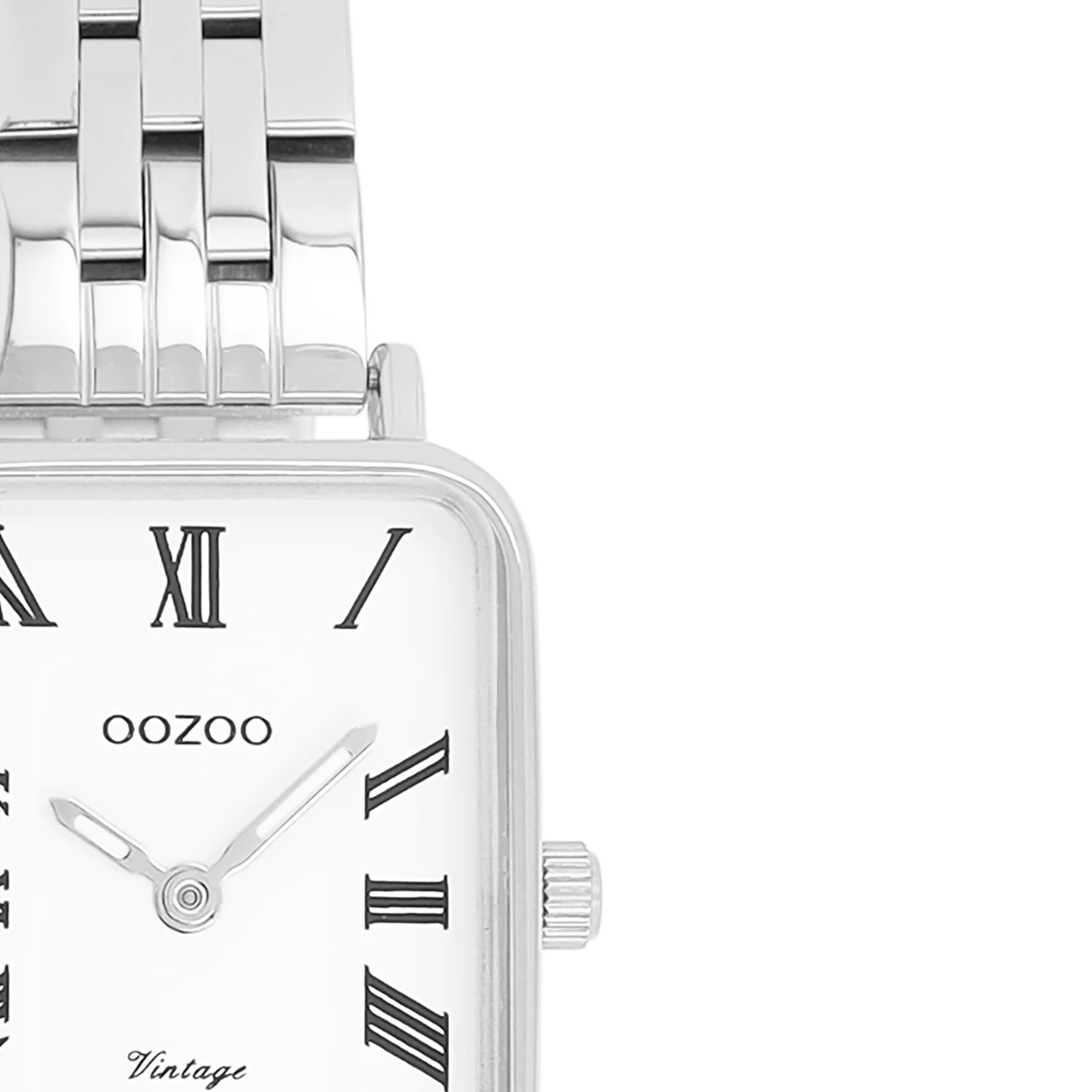 OOZOO Vintage Silberne Und Weiße Damenuhr C20410 - Image 3