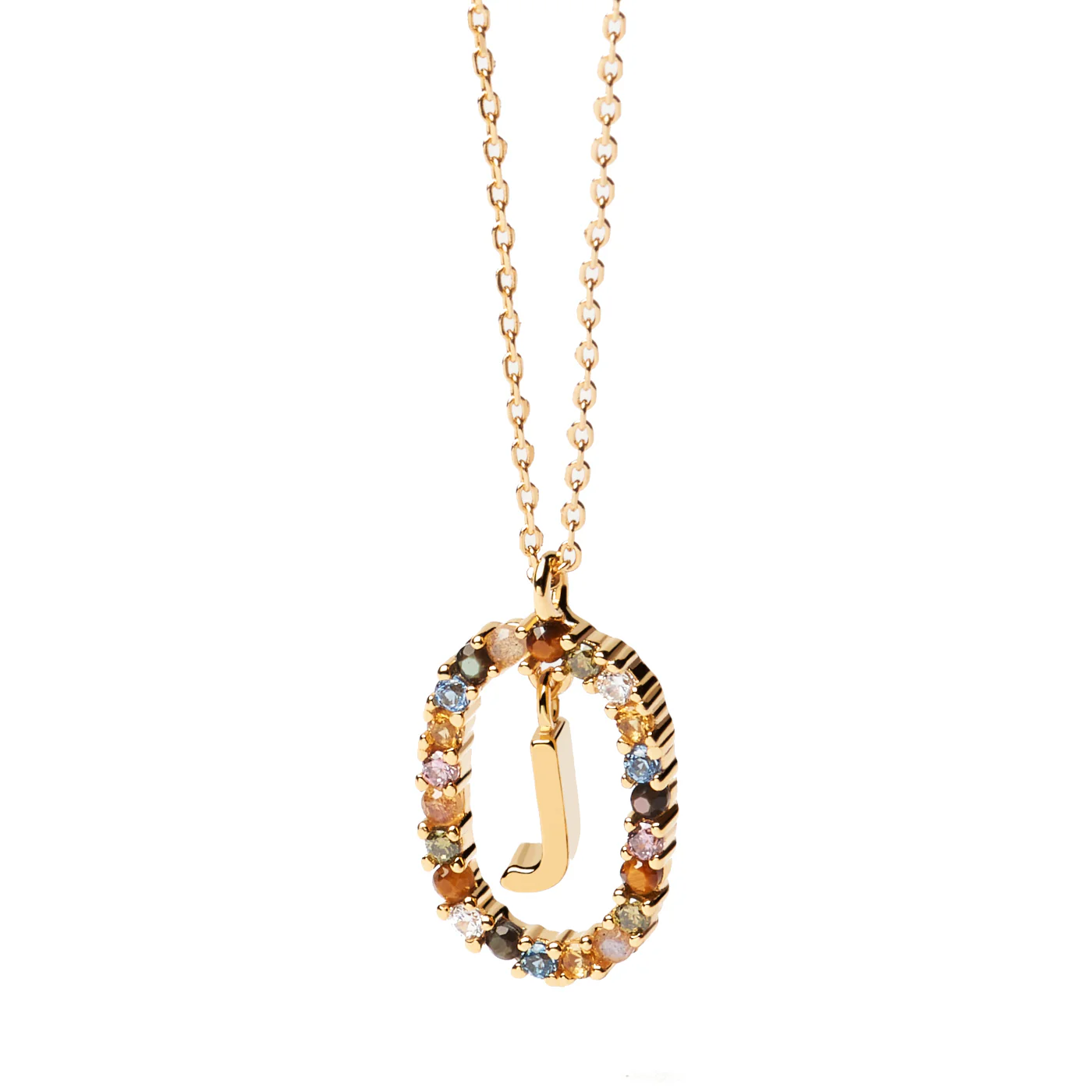 P D Paola 925 Sterling Silberen Goldfarbene Buchstabe V Kette CO01-281-U - Image 8