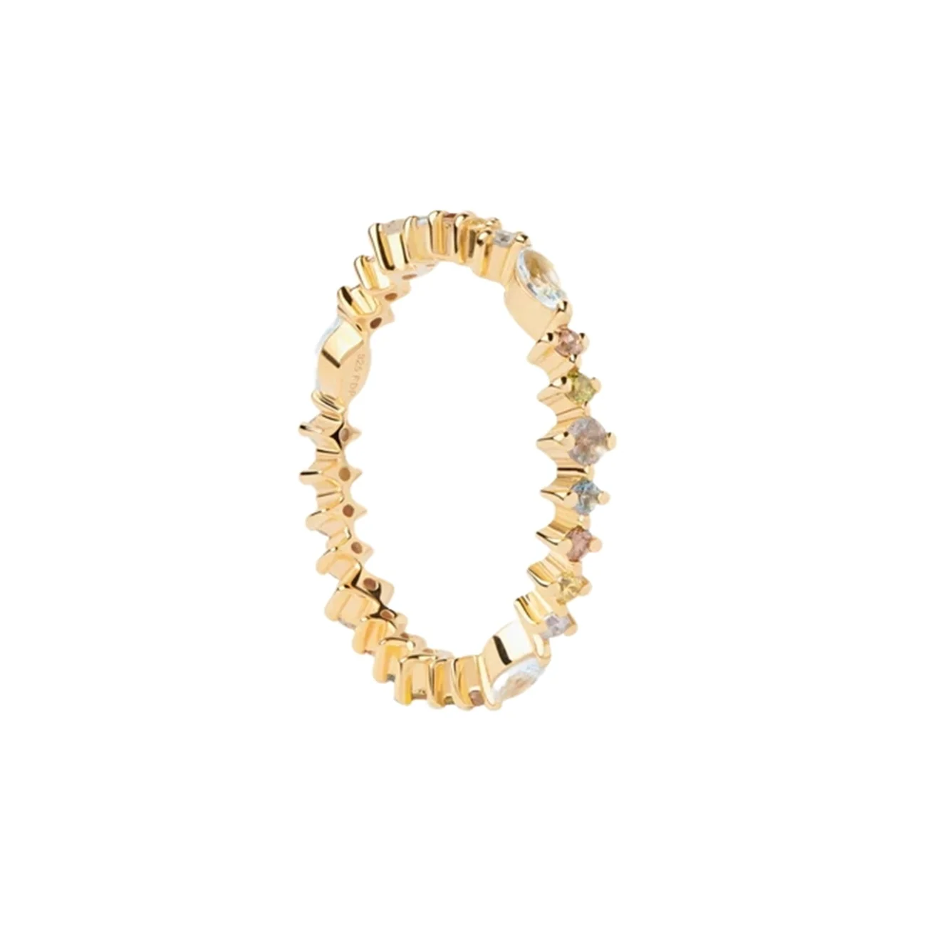 P D Paola Color 925 Sterling Silver Ring with Gold Plating AN01-C80-14