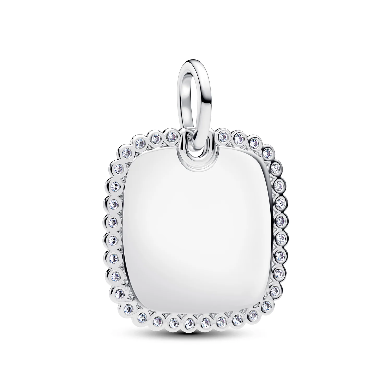 Pandora Moments 925 Sterling Silver Engravable Squared Charm 394009C01