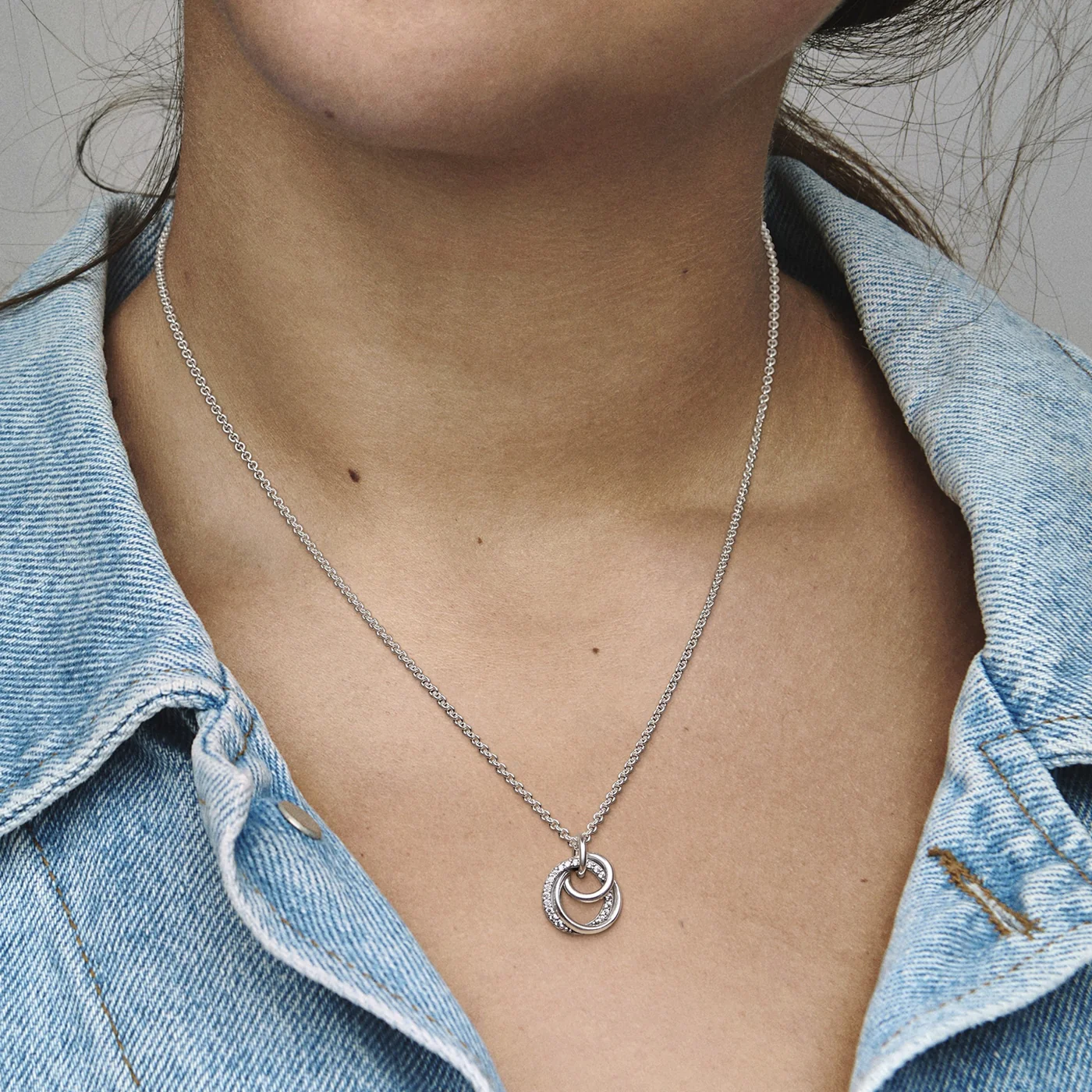 Pandora Moments damen Kette Silber 391455C01-60 - Image 3