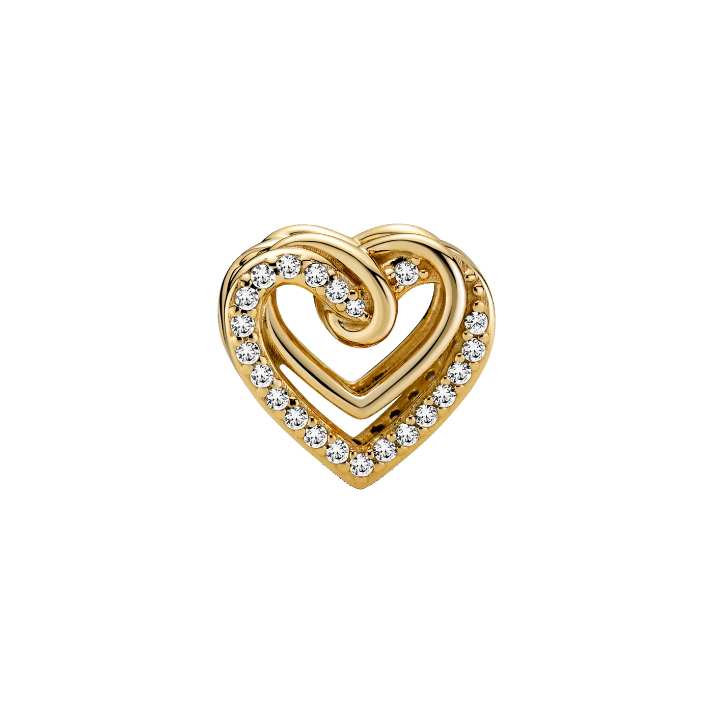 Pandora Moments Goldfarbene Entwined Hearts Charm mit 585er Golden Plattierung 769270C01 - Image 5