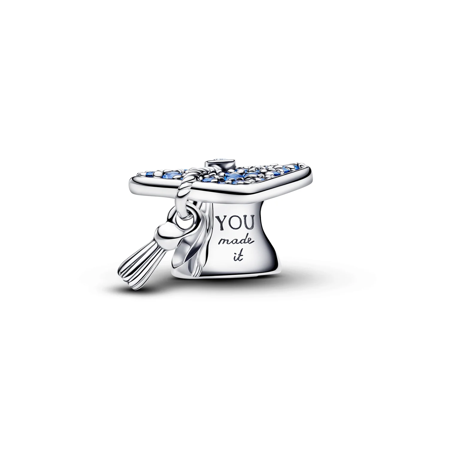 Pandora Moments Funkelnder Blauer 2026 Abschlusskappe Charm 794461C01