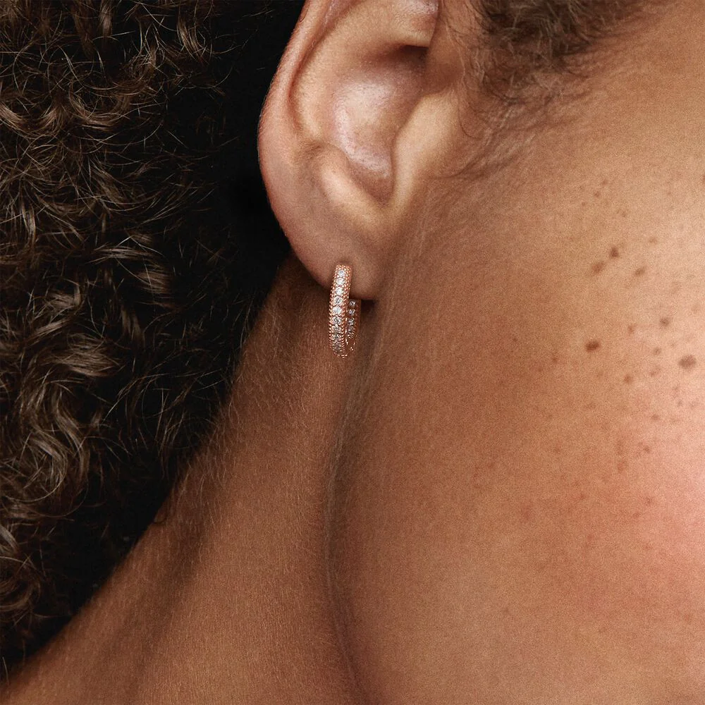 Pandora Signature damen Creolen 585 Rosévergoldung 286317C01 - Image 3