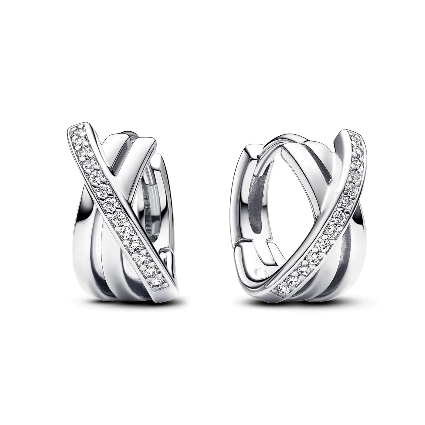 Pandora Signature damen Ohrknöpfe Silber 293150C01