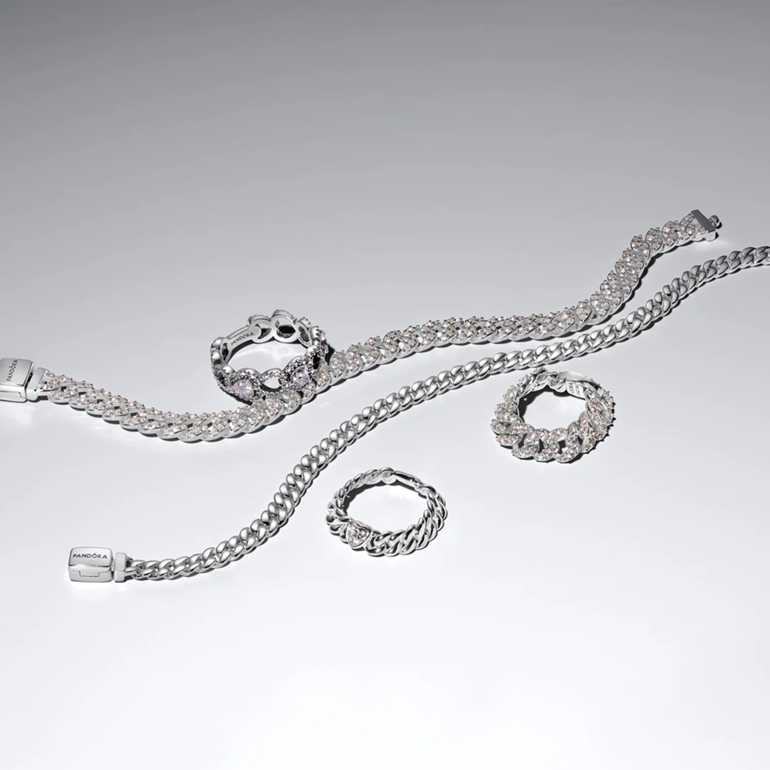 Pandora Timeless 925 Sterling Silver Cuban Link Bracelet 594367C00-18 - Image 3