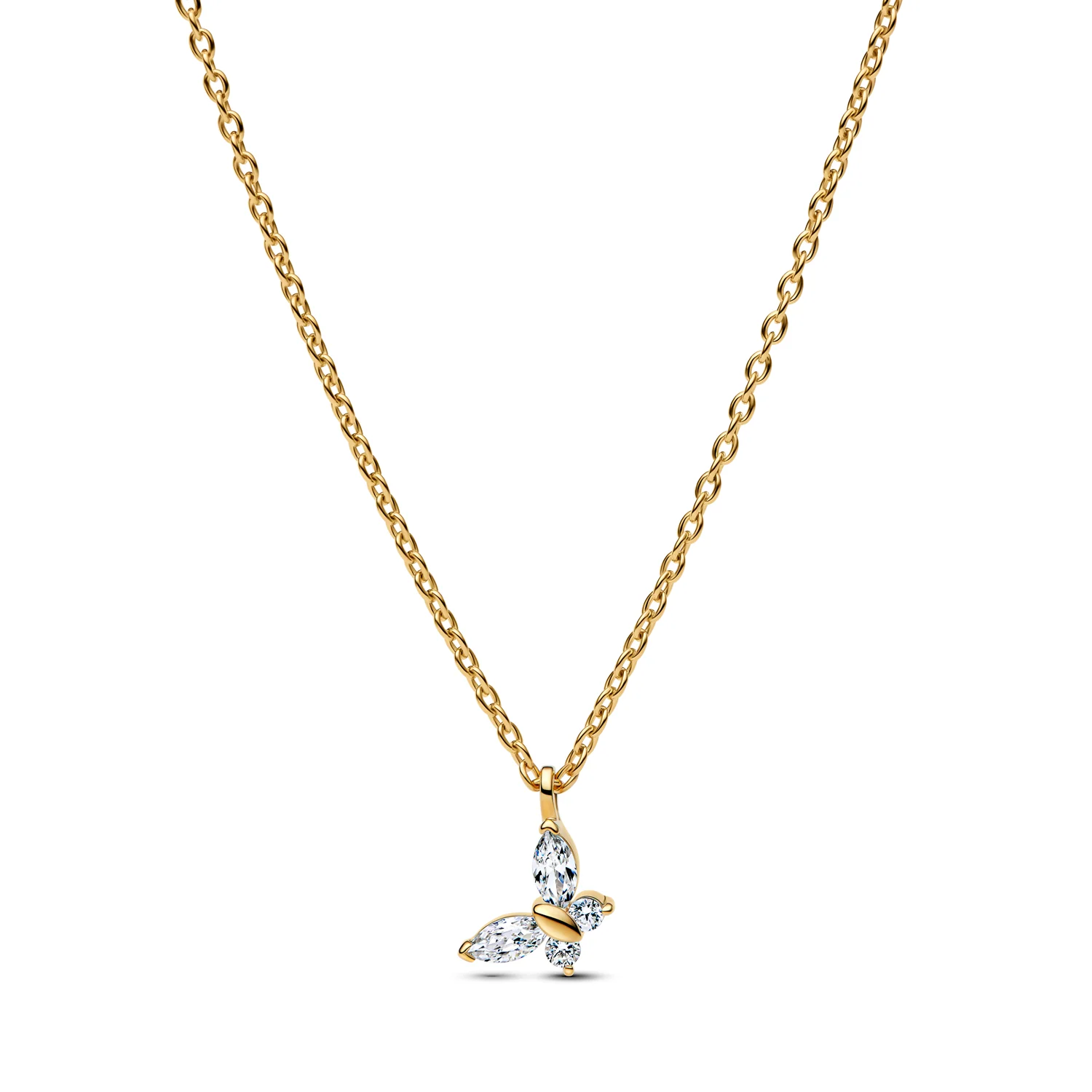 Pandora Timeless Gold Plated Butterfly Pendant Necklace 364267C01-45