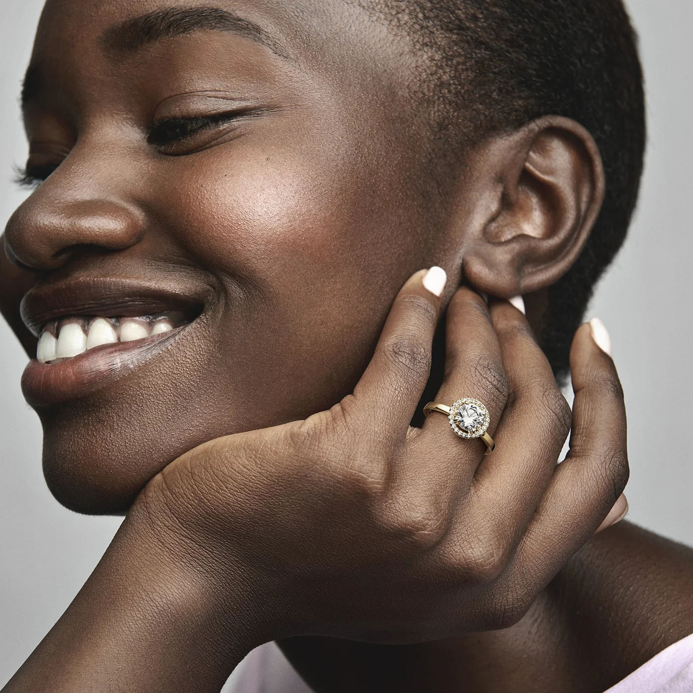 Pandora Timeless Goldfarbene Sparkling Round Halo Ring mit 585er Golden Plattierung 161234C01-52 - Image 2