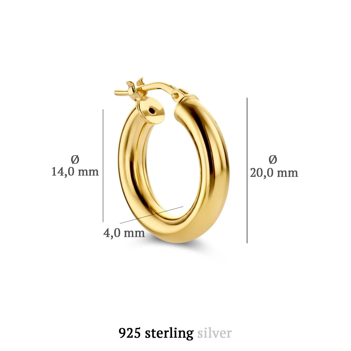 Parte Di Me Bibbiena Poppi damen Creolen 585 Vergoldung PDM36056 - Image 6