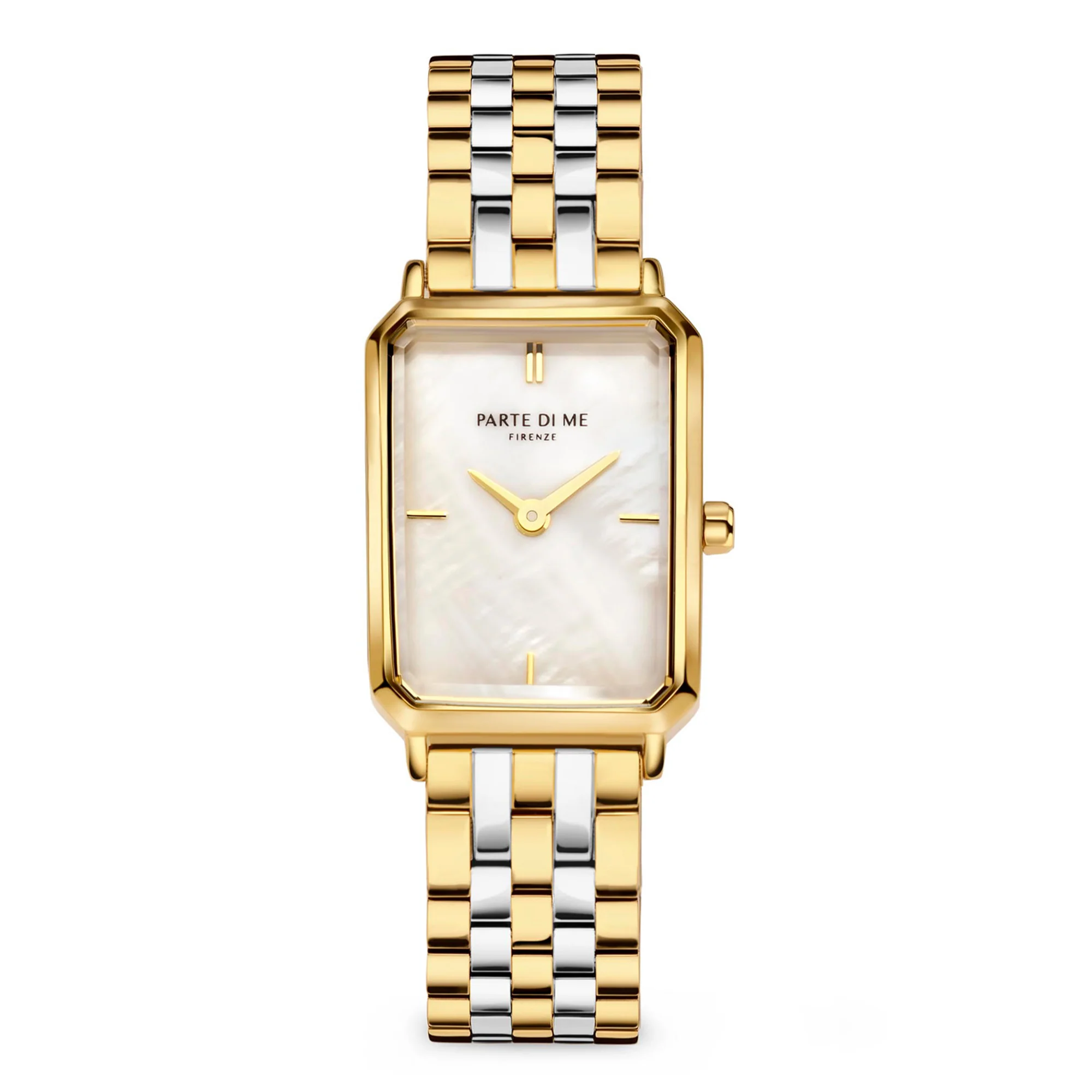 Parte Di Me Orologio Rechthoekig DamenUhr Goldfarbene und Silberfarbene PDM09008