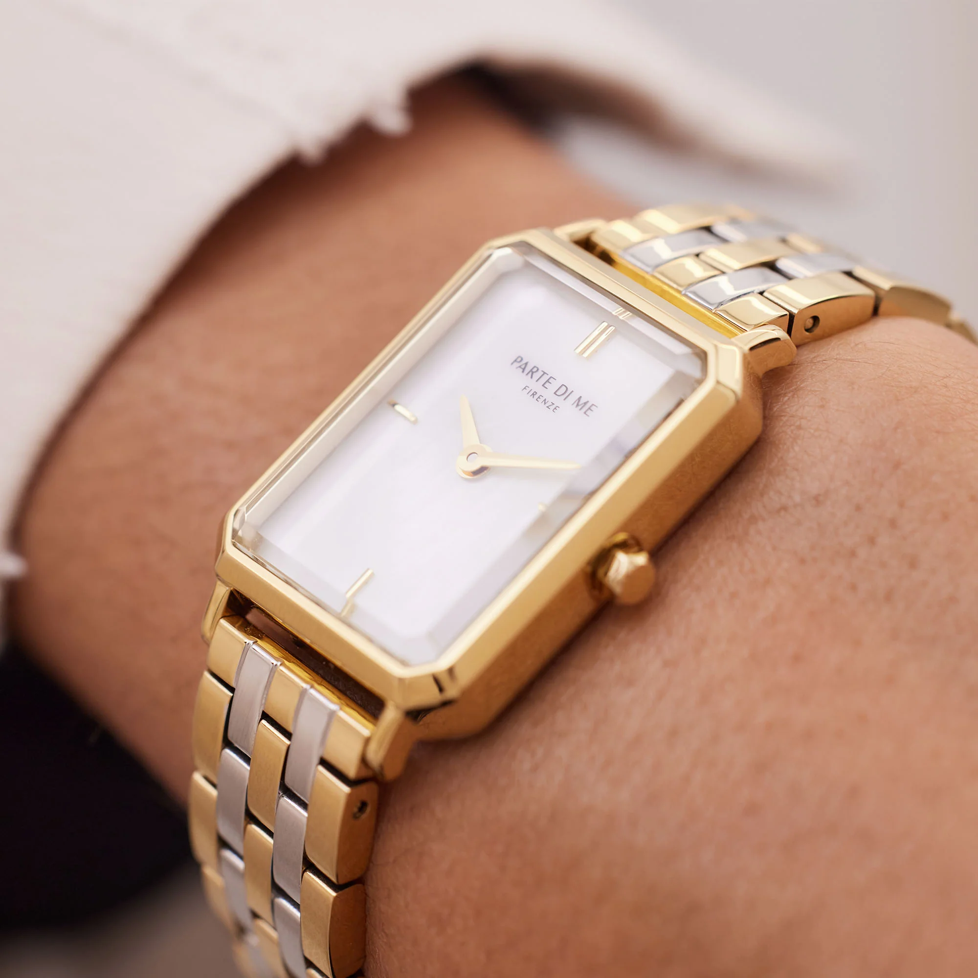 Parte Di Me Orologio Rechthoekig DamenUhr Goldfarbene und Silberfarbene PDM09008 - Image 3