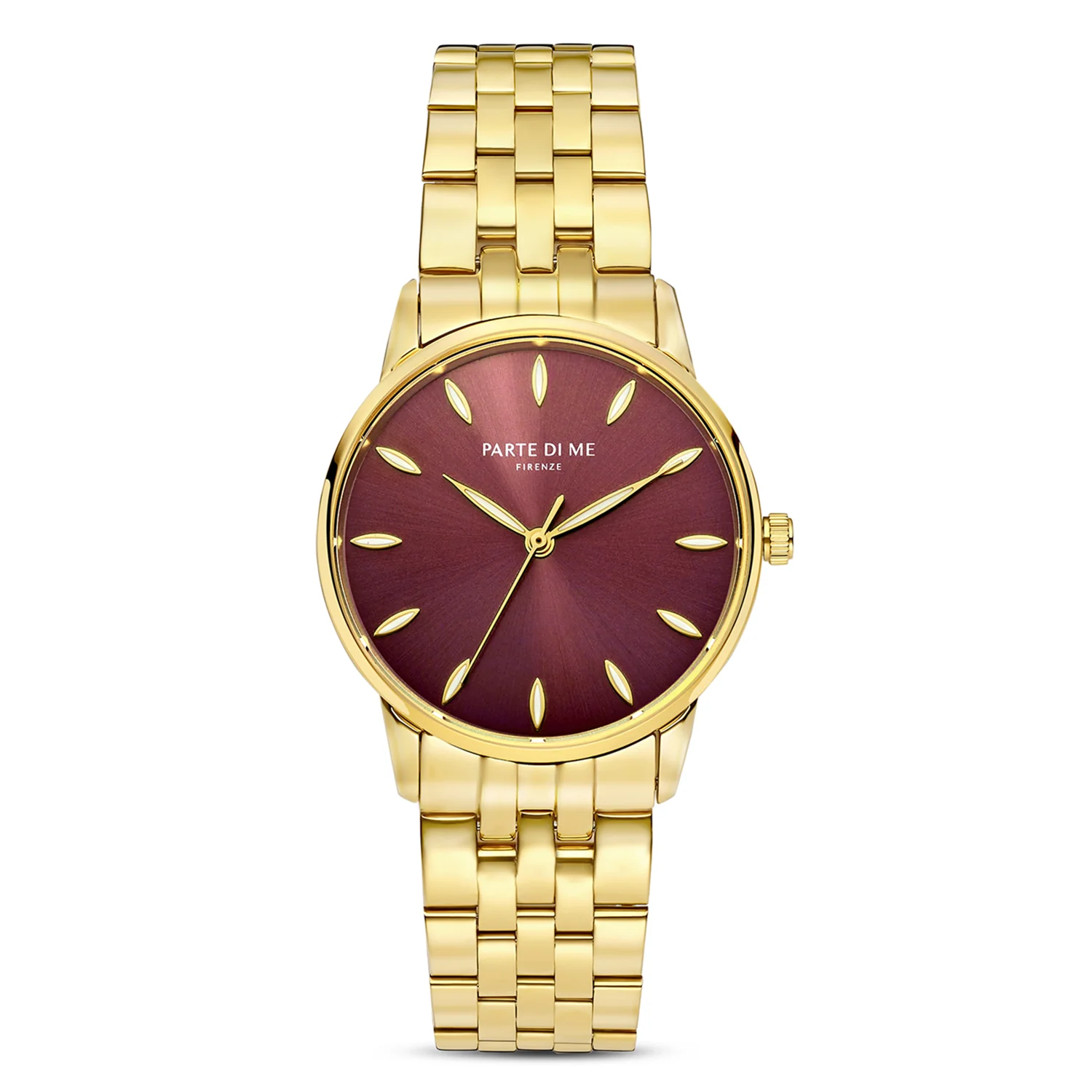 Parte Di Me Orologio rund Damenuhr goldfarben und dunkelbraun PDM09047