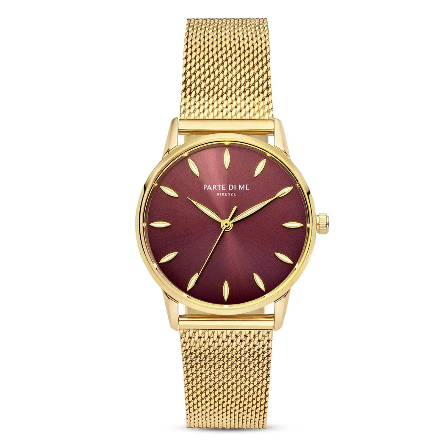 Parte Di Me Orologio rund Damenuhr goldfarben und dunkelbraun PDM09055
