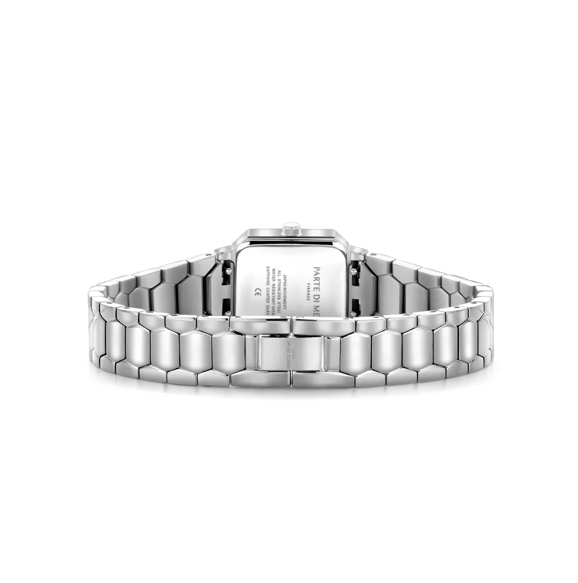 Parte di Me Orologio square ladies watch silver coloured and white PDM09027 - Image 5