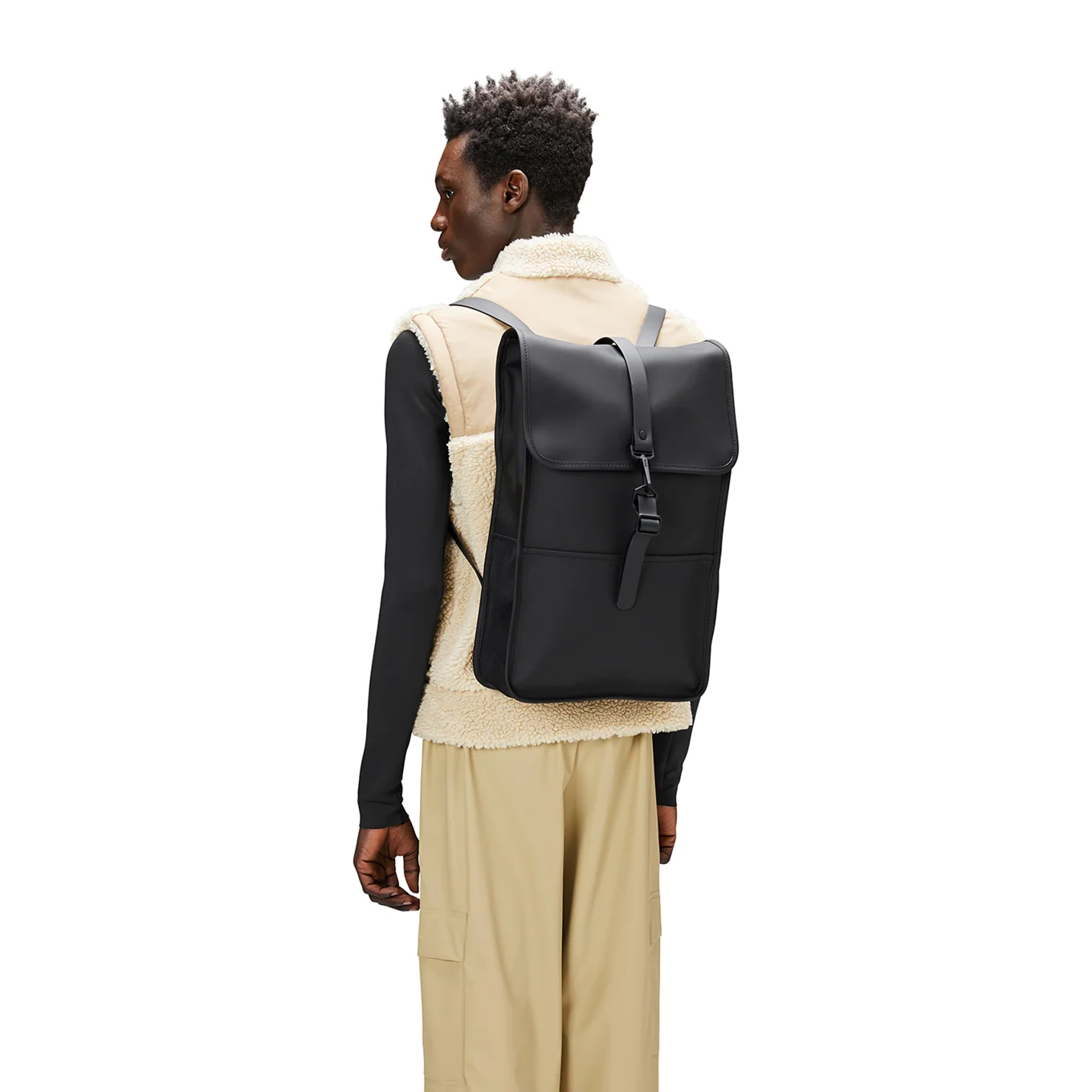 Rains damen Rucksack Schwarz R13000-01 - Image 3