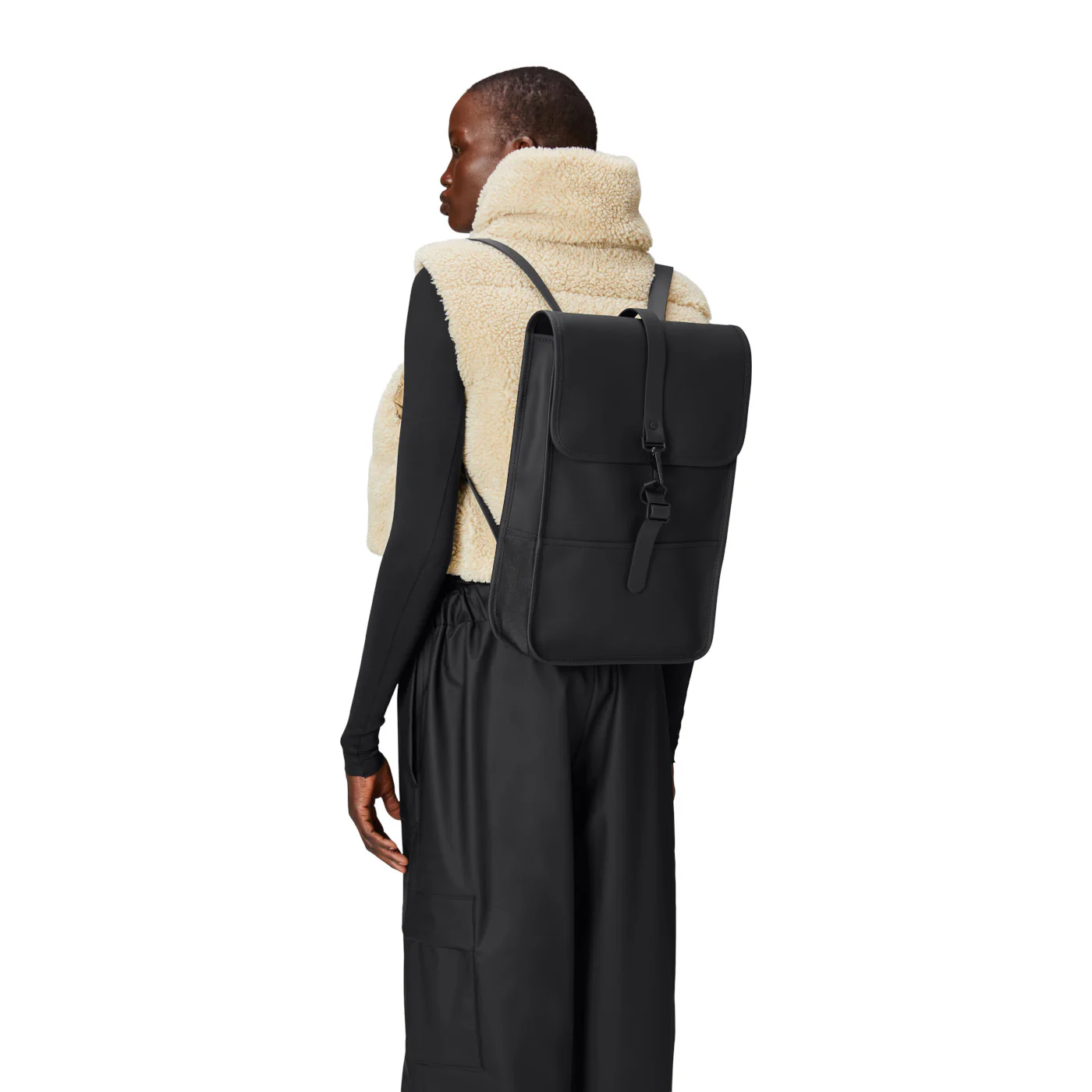 Rains Mini damen Rucksack Schwarz R13020-01 - Image 3