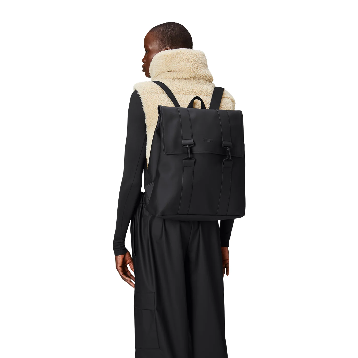 Rains MSN damen Rucksack Schwarz R13300-01 - Image 3