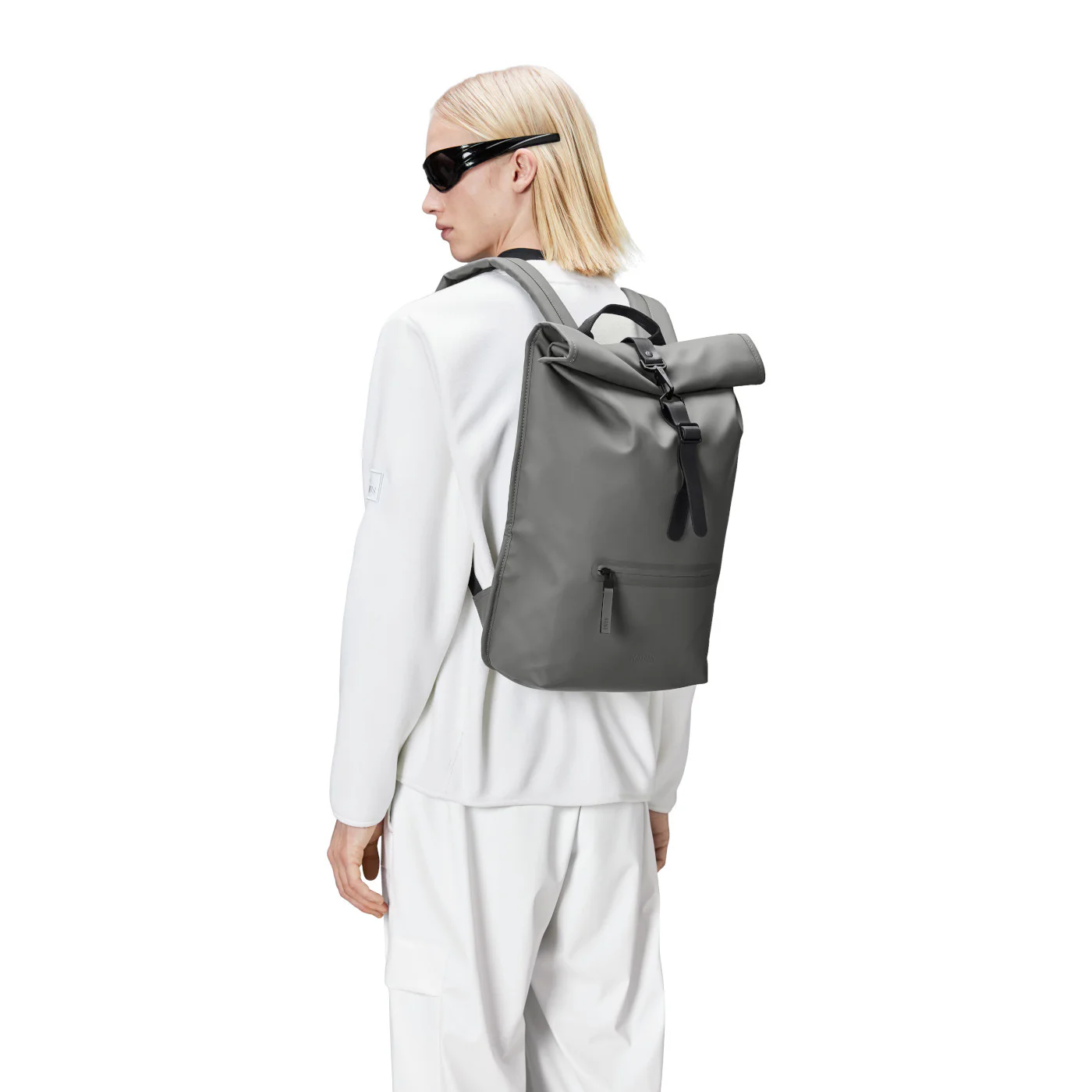 Rains Rolltop damen Rucksack Grau R13320-13 - Image 3