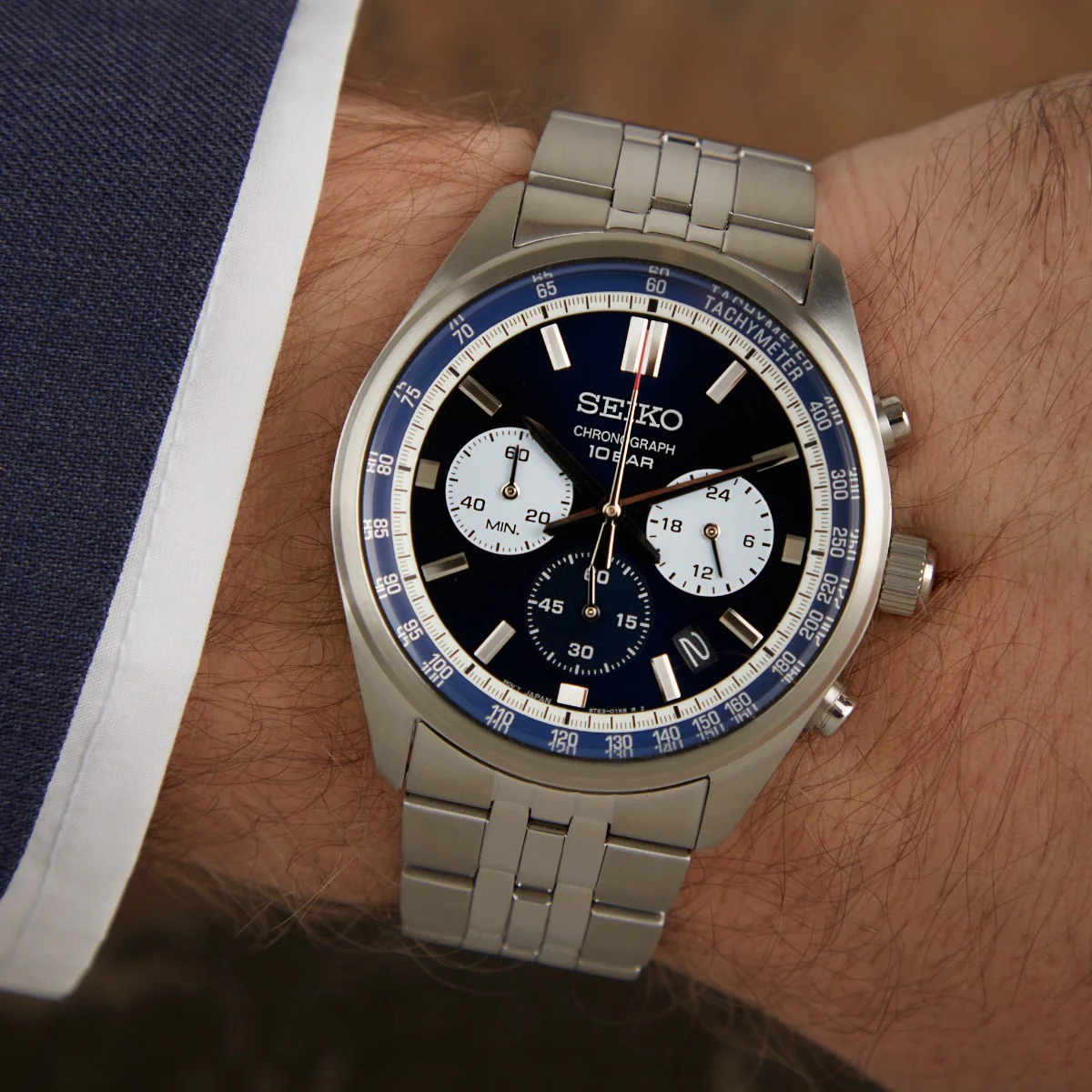 Seiko herren Uhr Silber SSB427P1 - Image 2