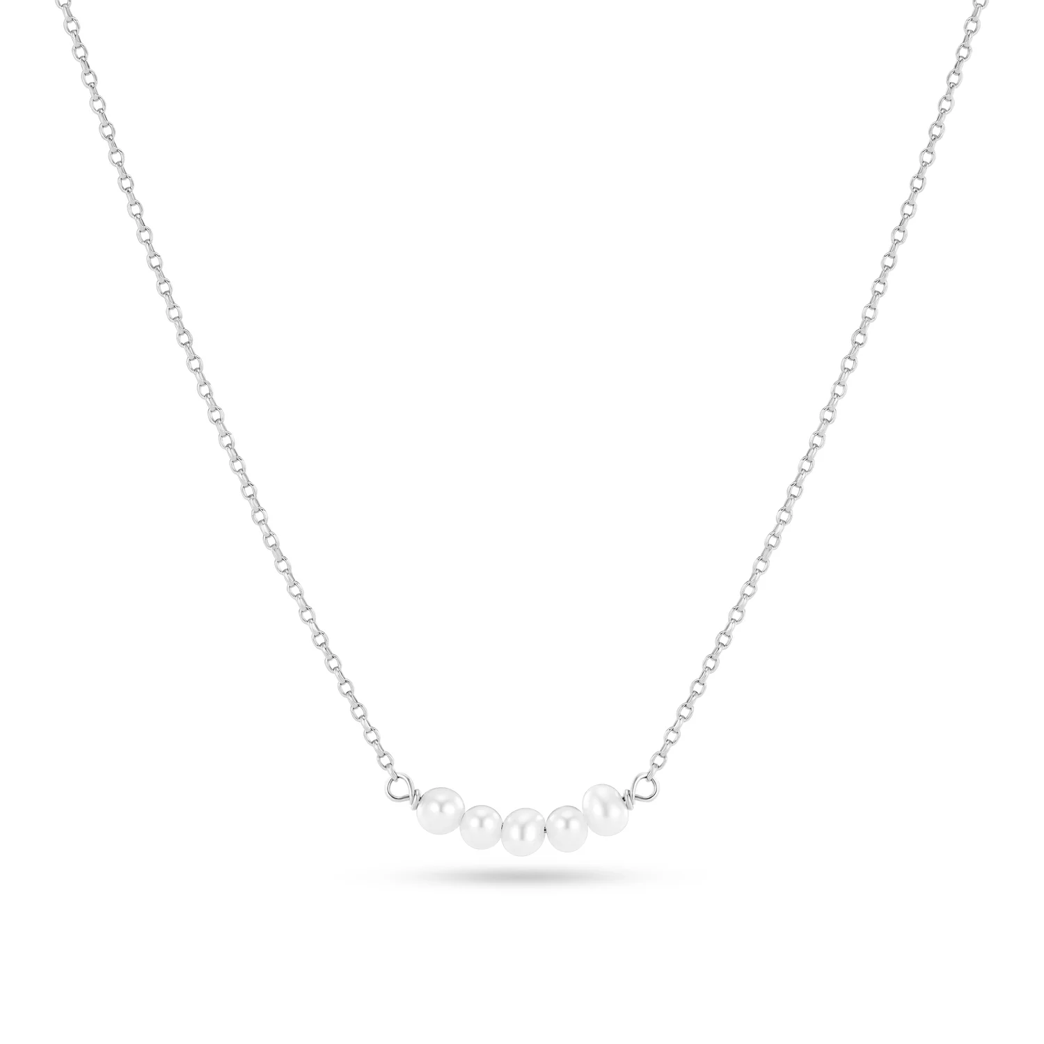 Sif Jakobs 925 Sterling Silver Perla Cinque Necklace SJ-N2735-P