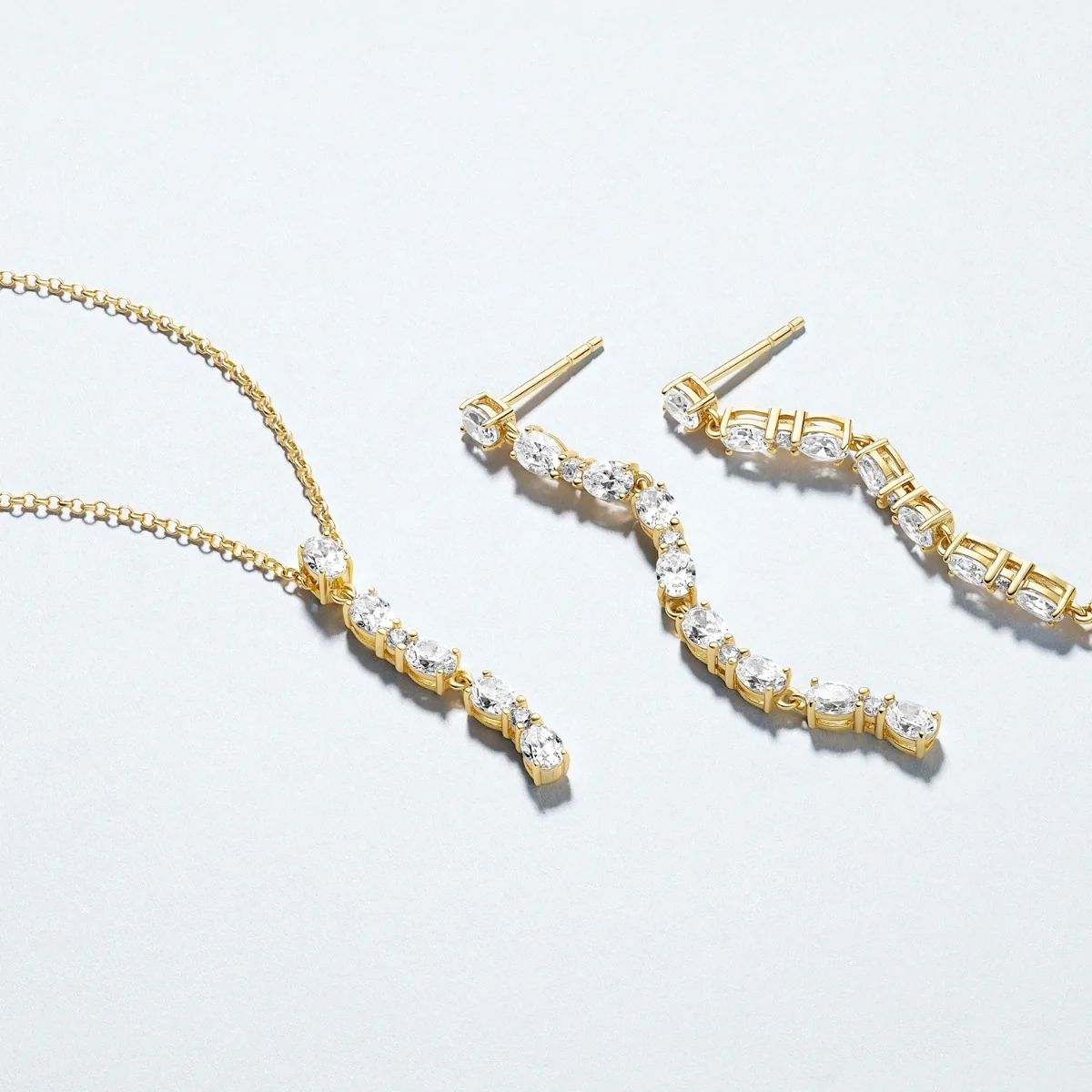 Sif Jakobs Ellera 925 Sterling Silver Necklace with 18 Karat Gold Plating SJ-N2421-CZ-YG - Image 2