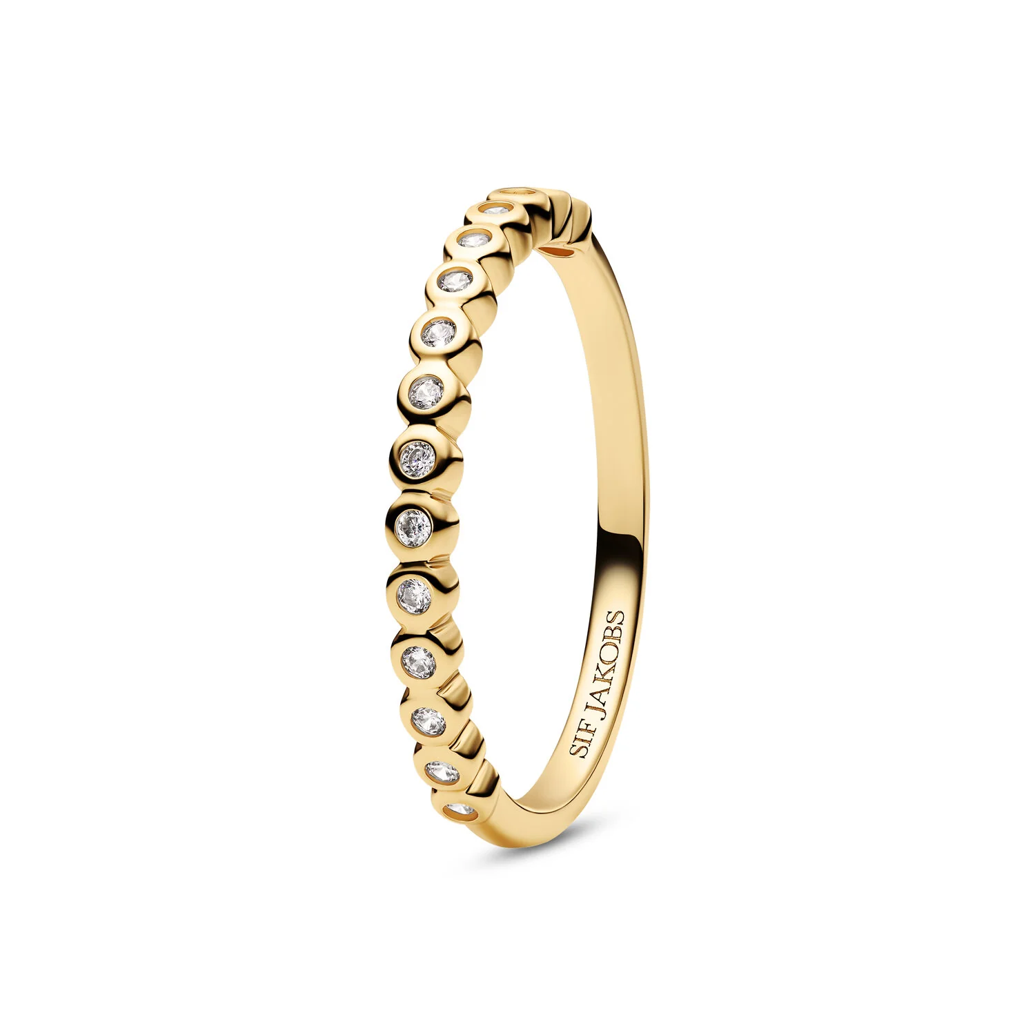 Sif Jakobs Gold Plated Sarzana Ring SJ-R2750-CZ-YG-50