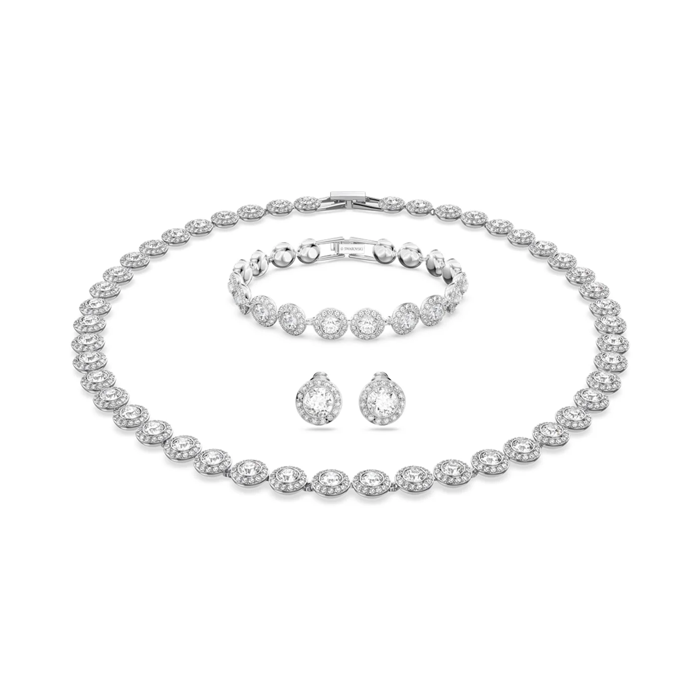 Swarovski Angelic Silberfarbene Schmuck Set 5367853
