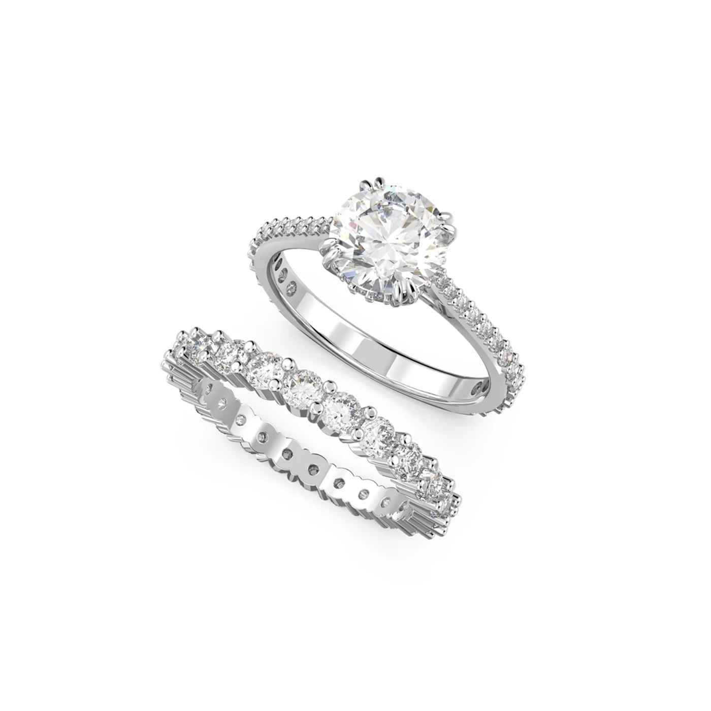Swarovski Constella Silberfarbene Ringen Set 5649216