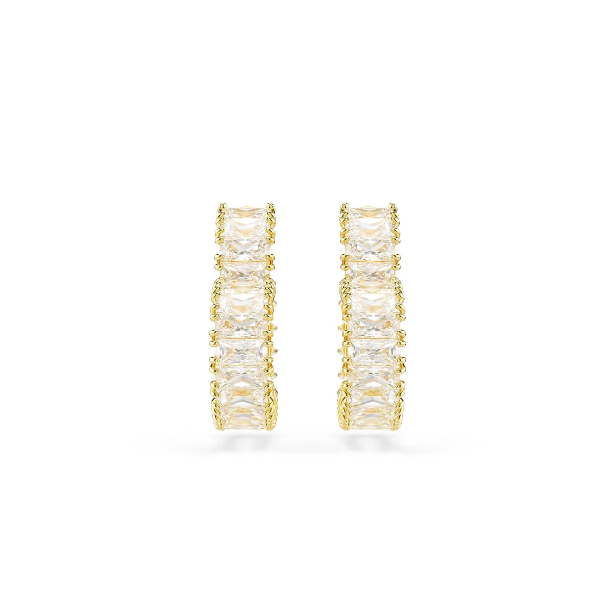 Swarovski Matrix Gold Coloured Ear Studs 5693512 - Image 2