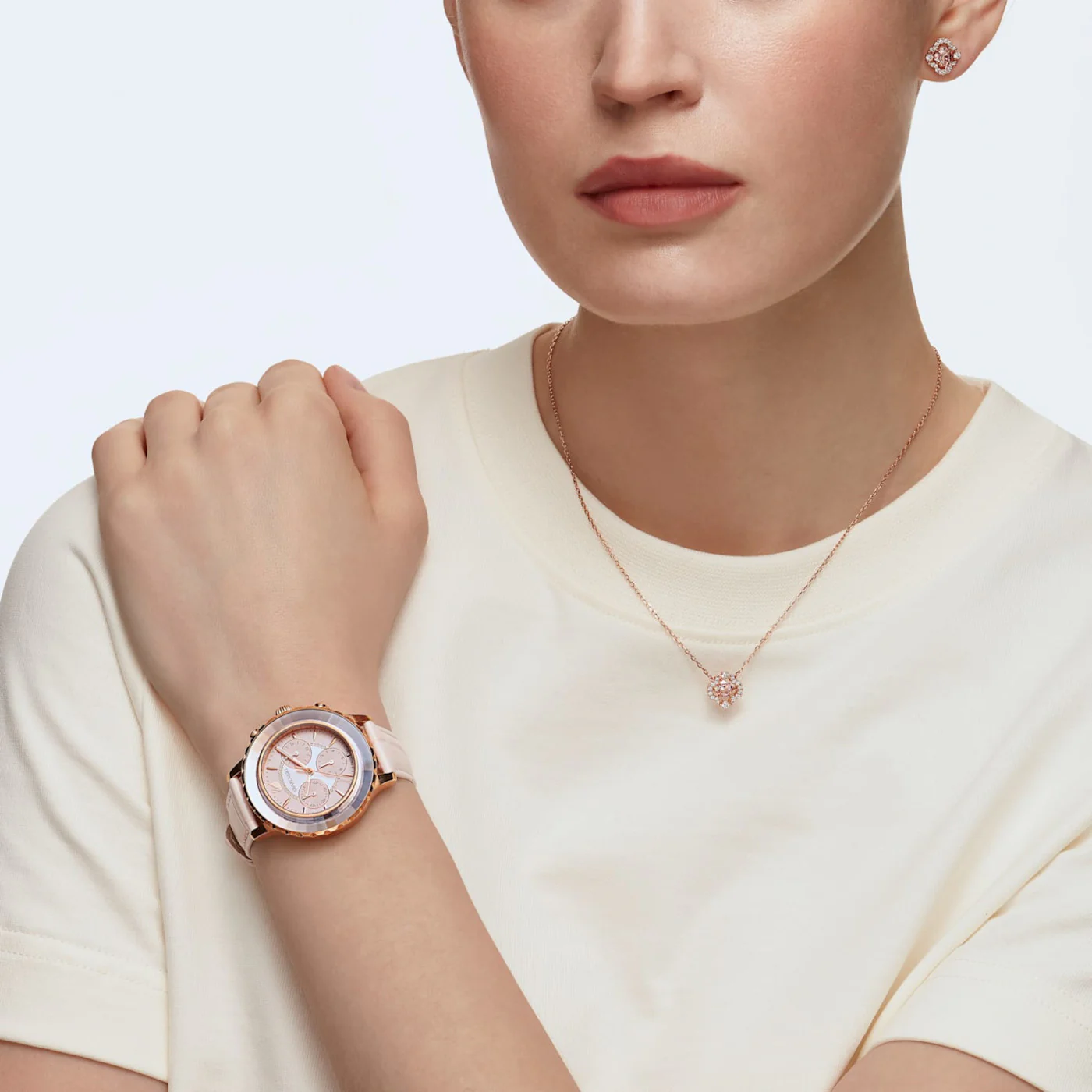 Swarovski Sparkling damen Ohrringe Roségold 5516488 - Image 3