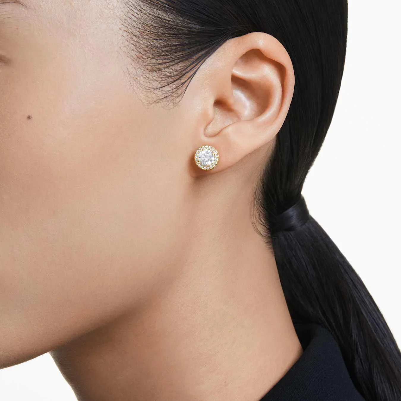 Swarovski Una Gold Coloured Ear Studs 5686637 - Image 2