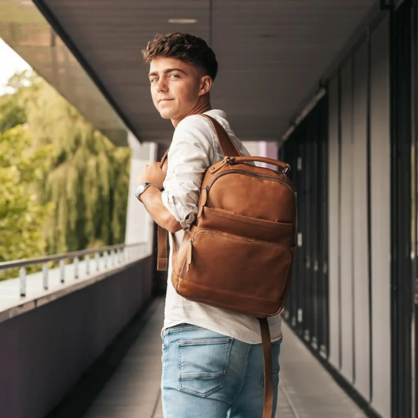 The Chesterfield Brand Austin damen Rucksack Kognak C58.018431 - Image 7