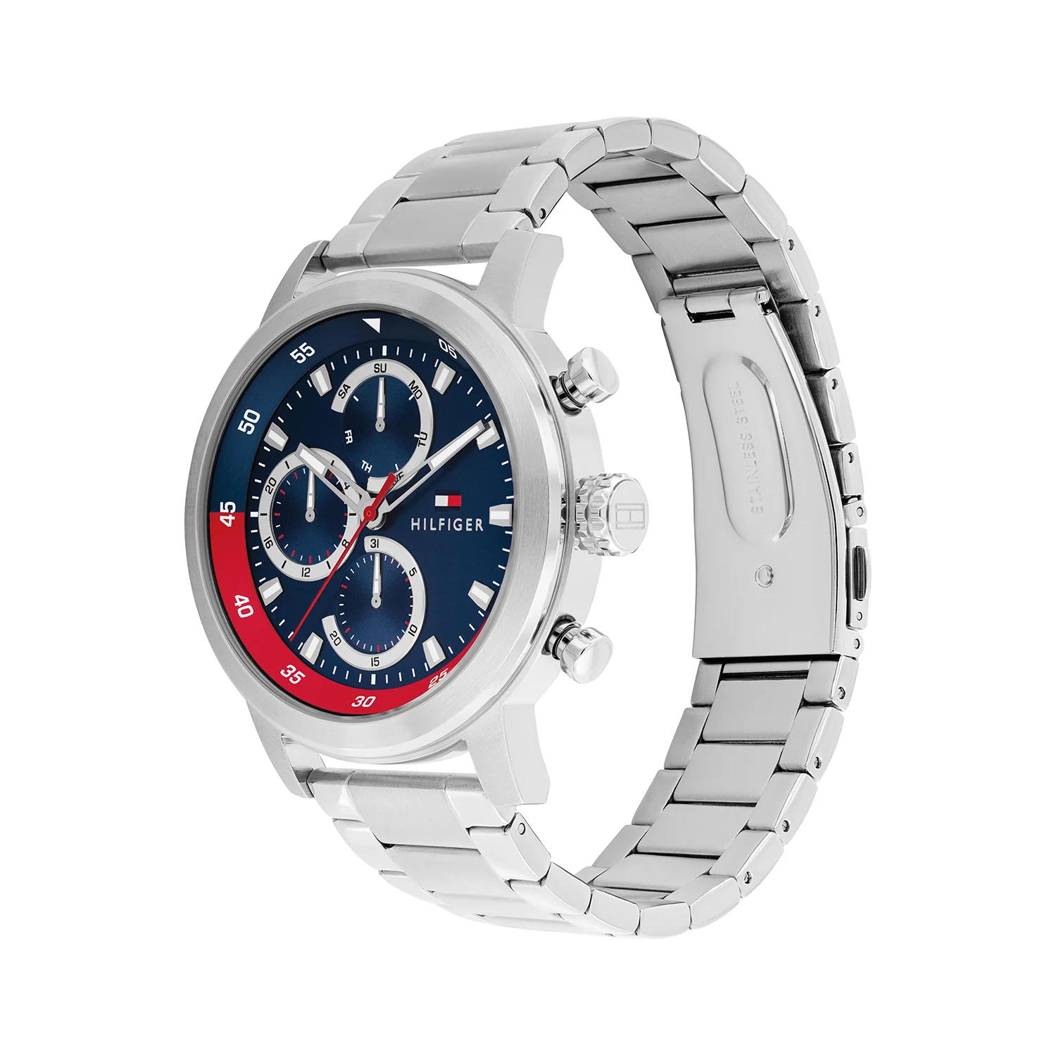 Tommy Hilfiger Rocky Silberne Und Blaue Herrenuhr TH1792179 - Image 3
