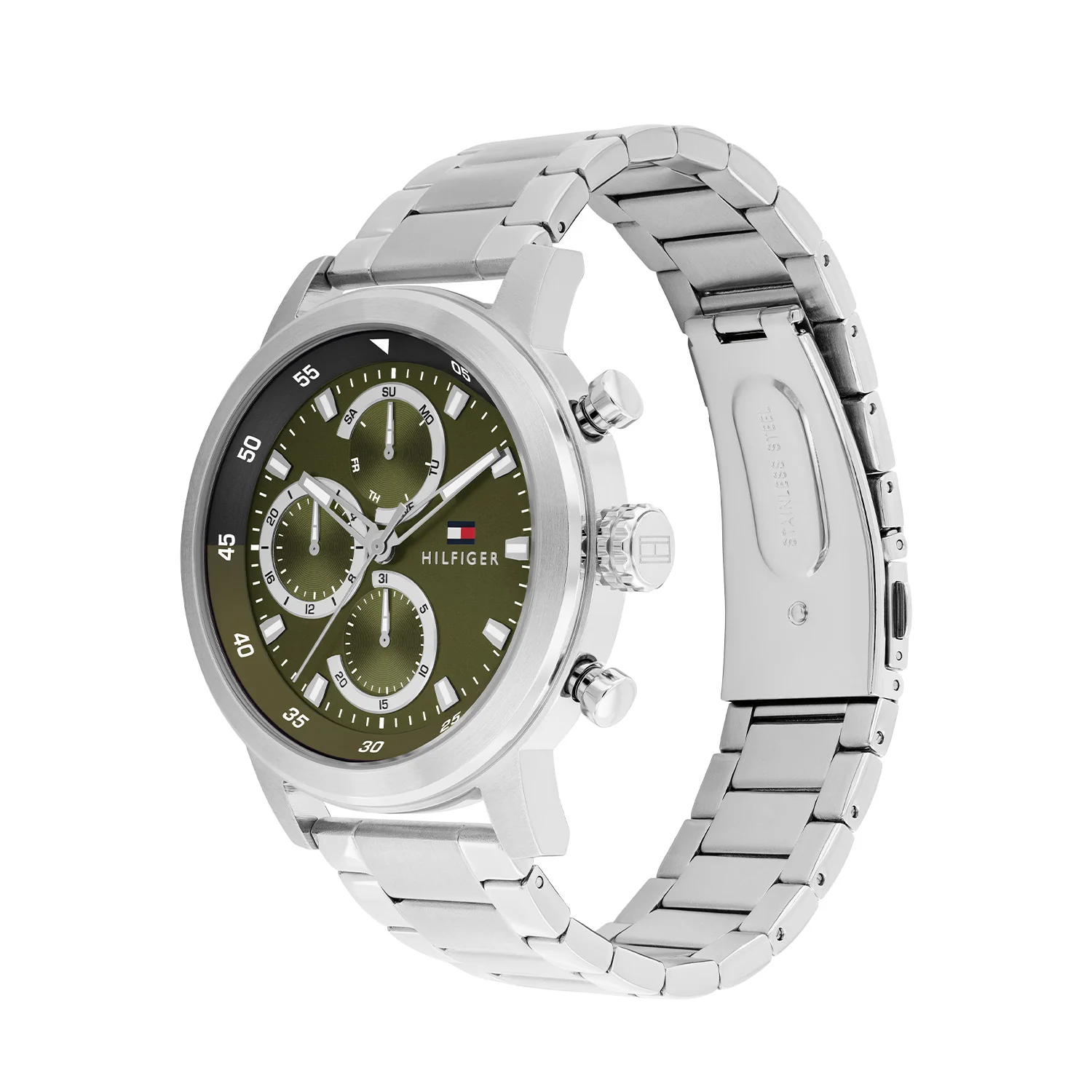 Tommy Hilfiger Rocky Silberne Und Grüne Herrenuhr TH1792180 - Image 3