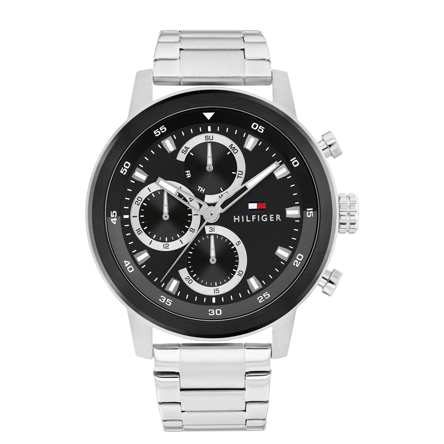 Tommy Hilfiger Rocky Silberne Und Schwarze Herrenuhr TH1792181
