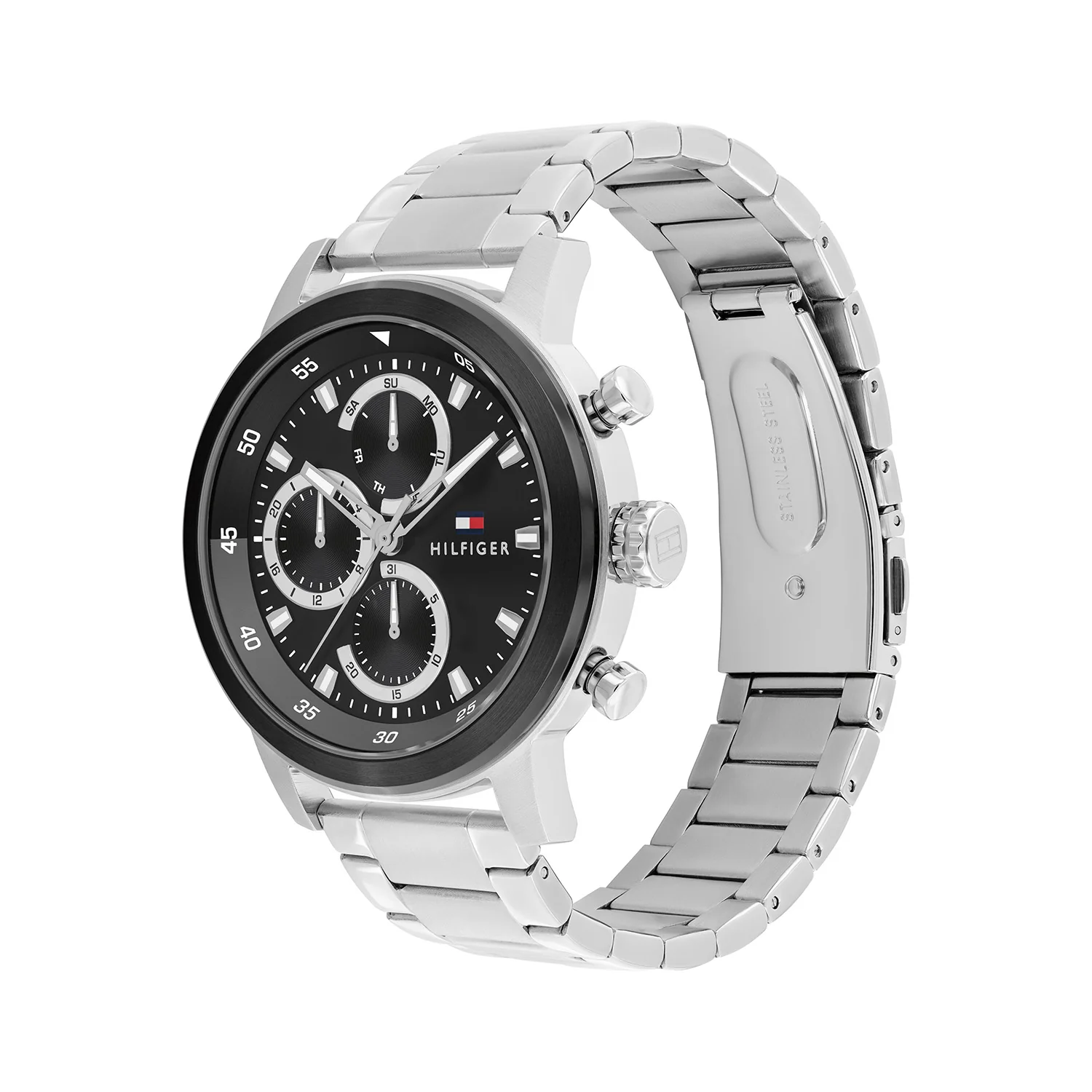 Tommy Hilfiger Rocky Silberne Und Schwarze Herrenuhr TH1792181 - Image 3