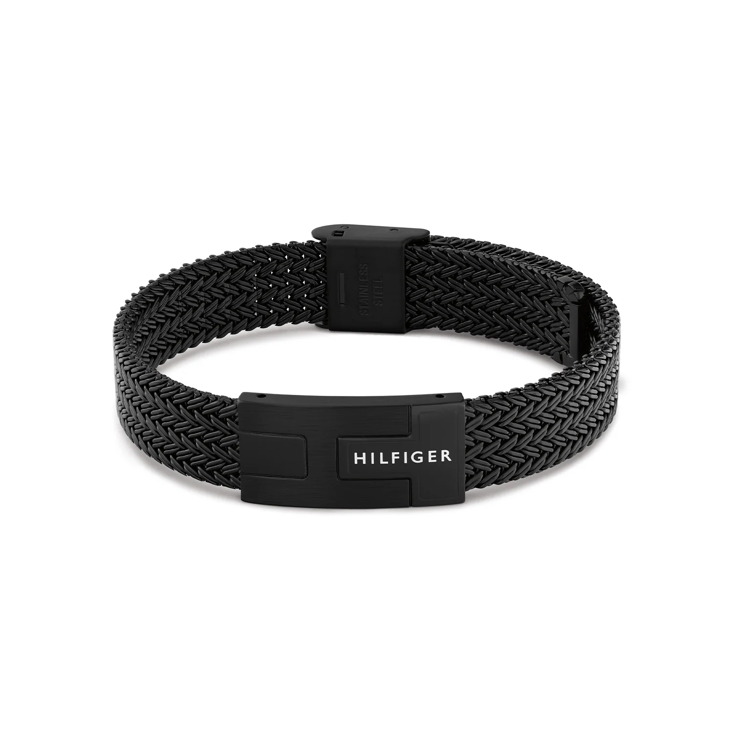 Tommy Hilfiger Edelstahl Schwarzes Herren Gliederarmband TJ2790707