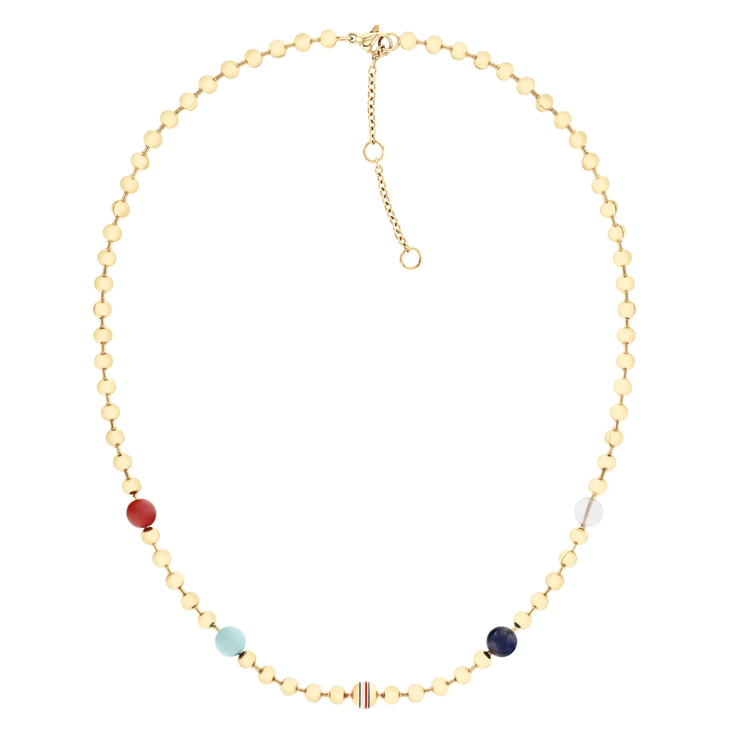 Tommy Hilfiger Edelstahl Goldfarbenes Damen Perlen Halskette TJ2781039