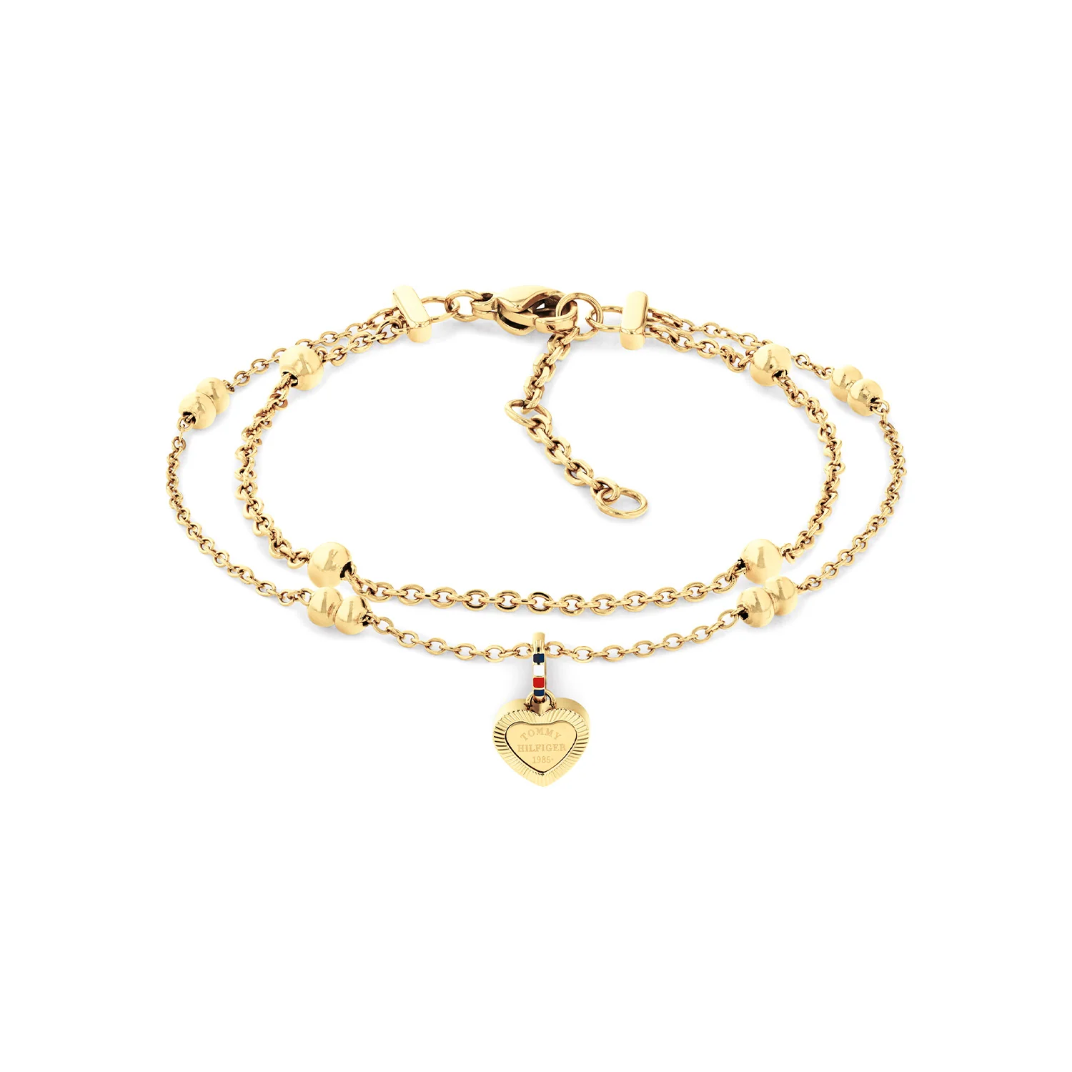 Tommy Hilfiger Edelstahl Goldfarbenes Damen Gliederarmband TJ2781012