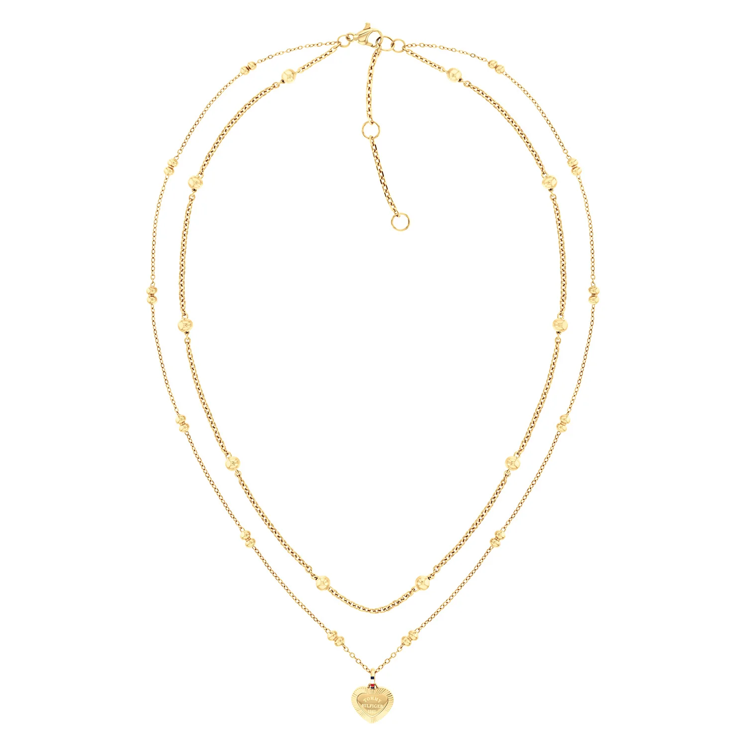 Tommy Hilfiger Edelstahl Goldfarbenes Damen Halskette TJ2781010