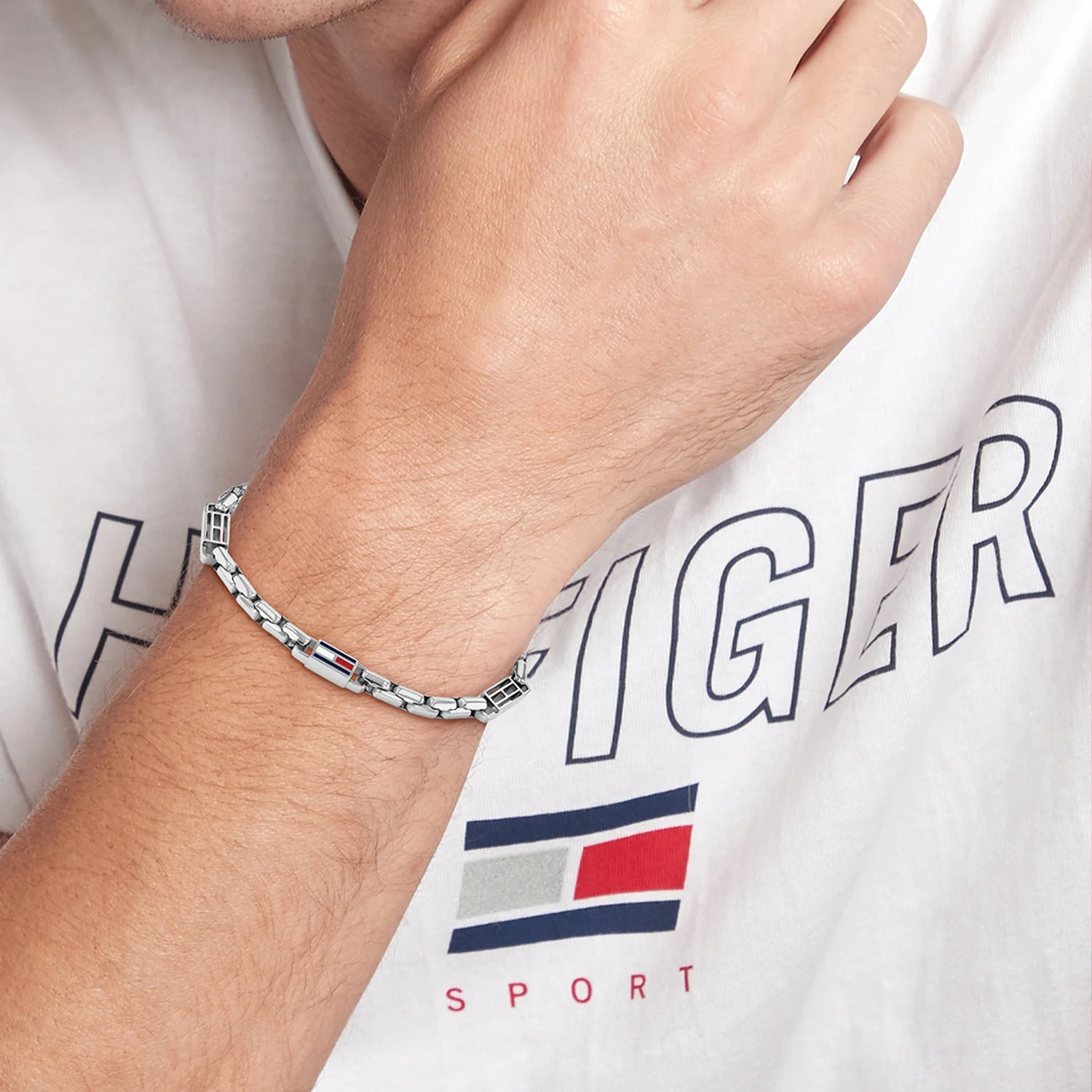 Tommy Hilfiger Edelstahl Silberfarbenes Herren Gliederarmband TJ2790674 - Image 2