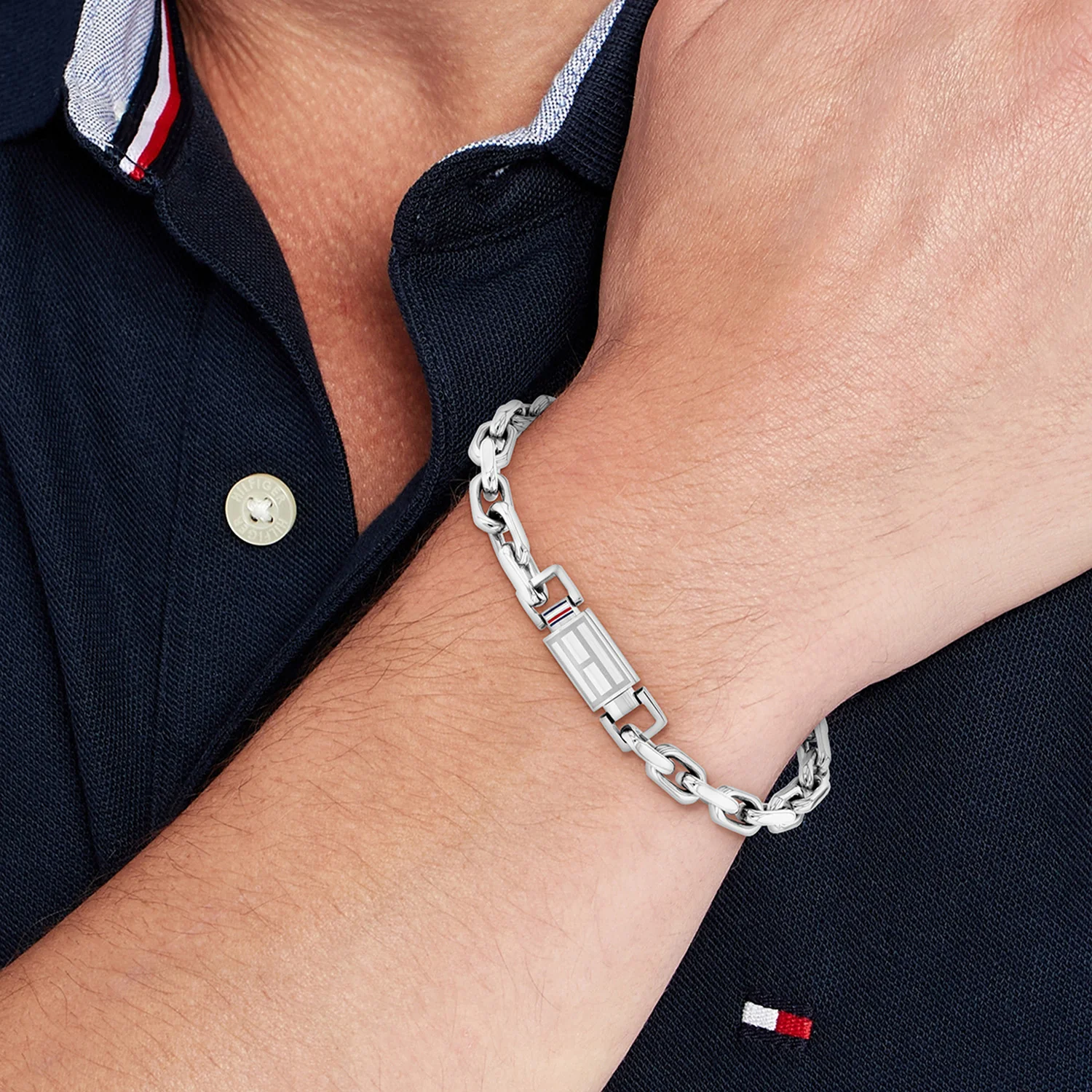 Tommy Hilfiger Edelstahl Silberfarbenes Herren Gliederarmband TJ2790715 - Image 2
