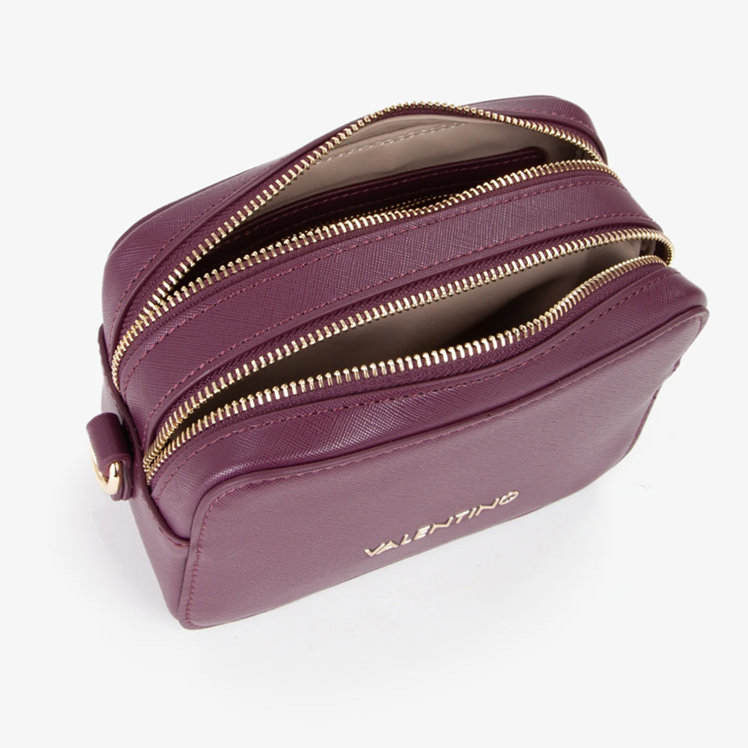 Valentino Bags Zero Re Bordeauxfarbene Umhängetasche VBS7B306PRUGNA - Image 5