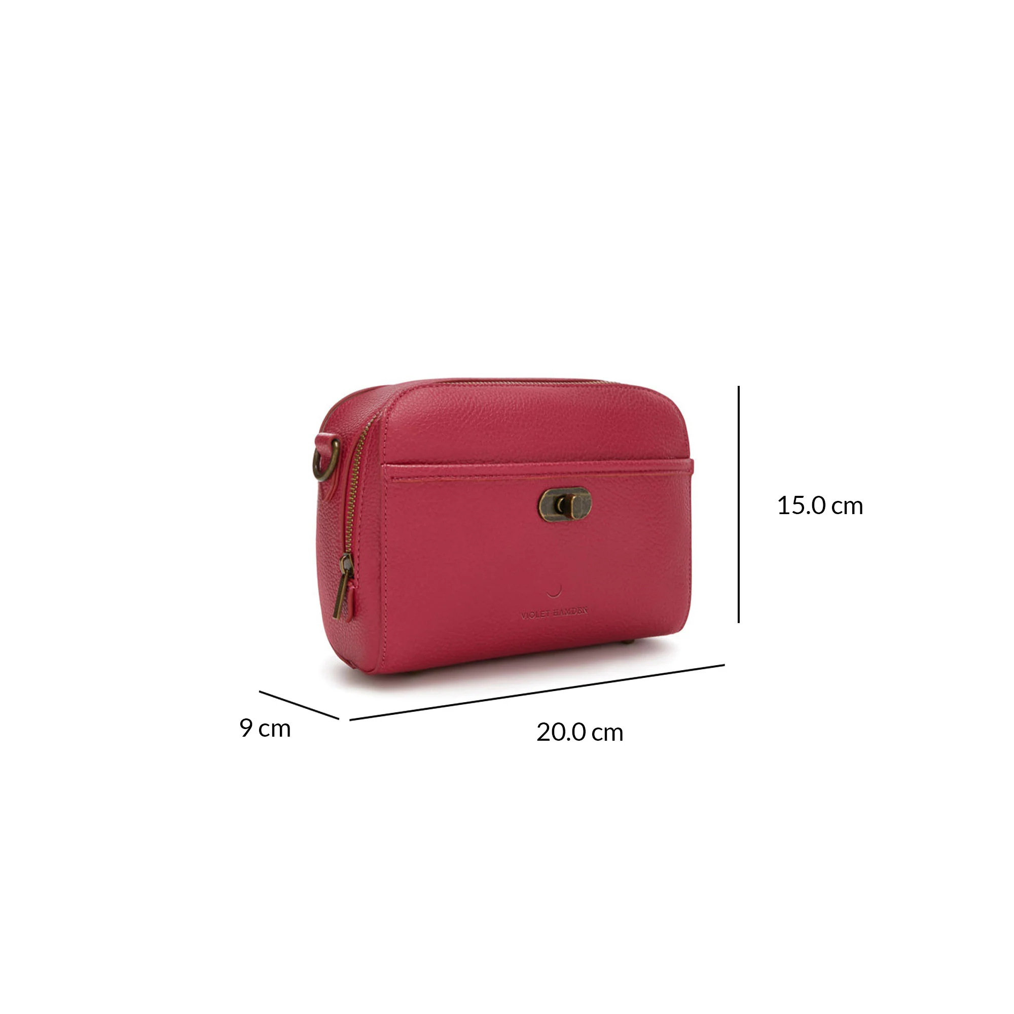 Violet Hamden Essential Bag Fuchsienfarbene Umhängetasche VH22042 - Image 7