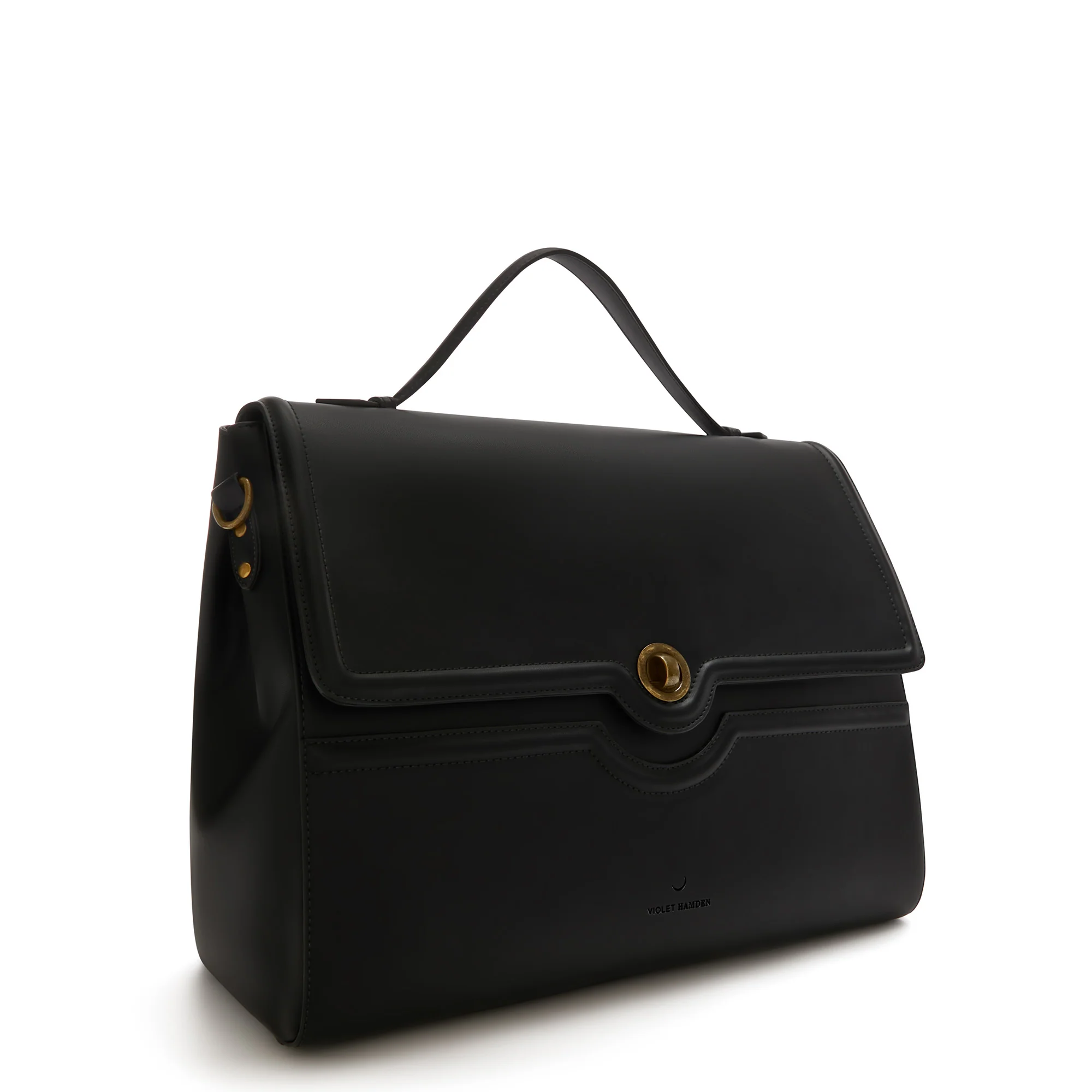 Violet Hamden Essential Bag Schwarze Handtasche mit 16.4-Zoll-Laptopfach VH21005 - Image 3