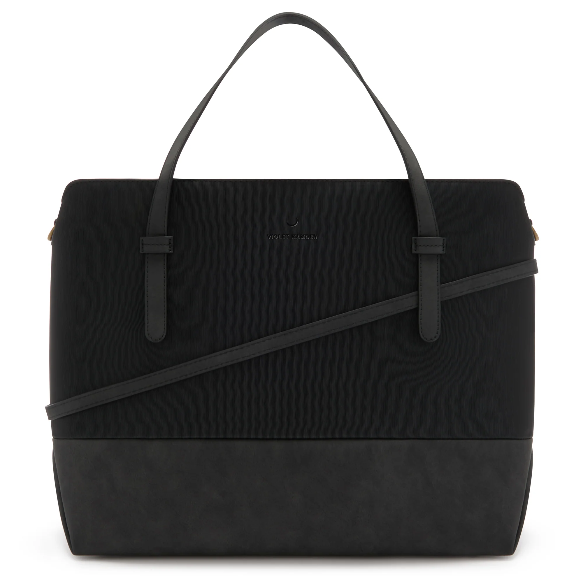 Violet Hamden Essential Bag Schwarze Schultertasche mit 13-Zoll-Laptopfach VH25034