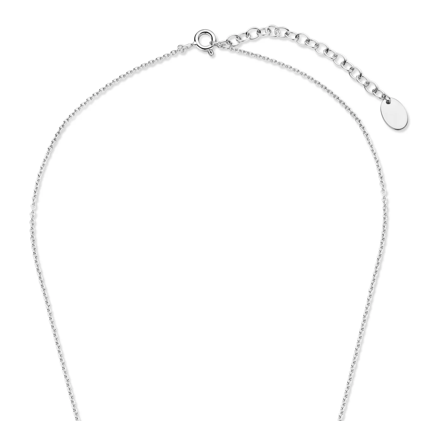 Violet Hamden Luna 925 Sterling Silberne Halskette mit Mond und Grünem Zirkonia-Stein VH340037 - Image 4